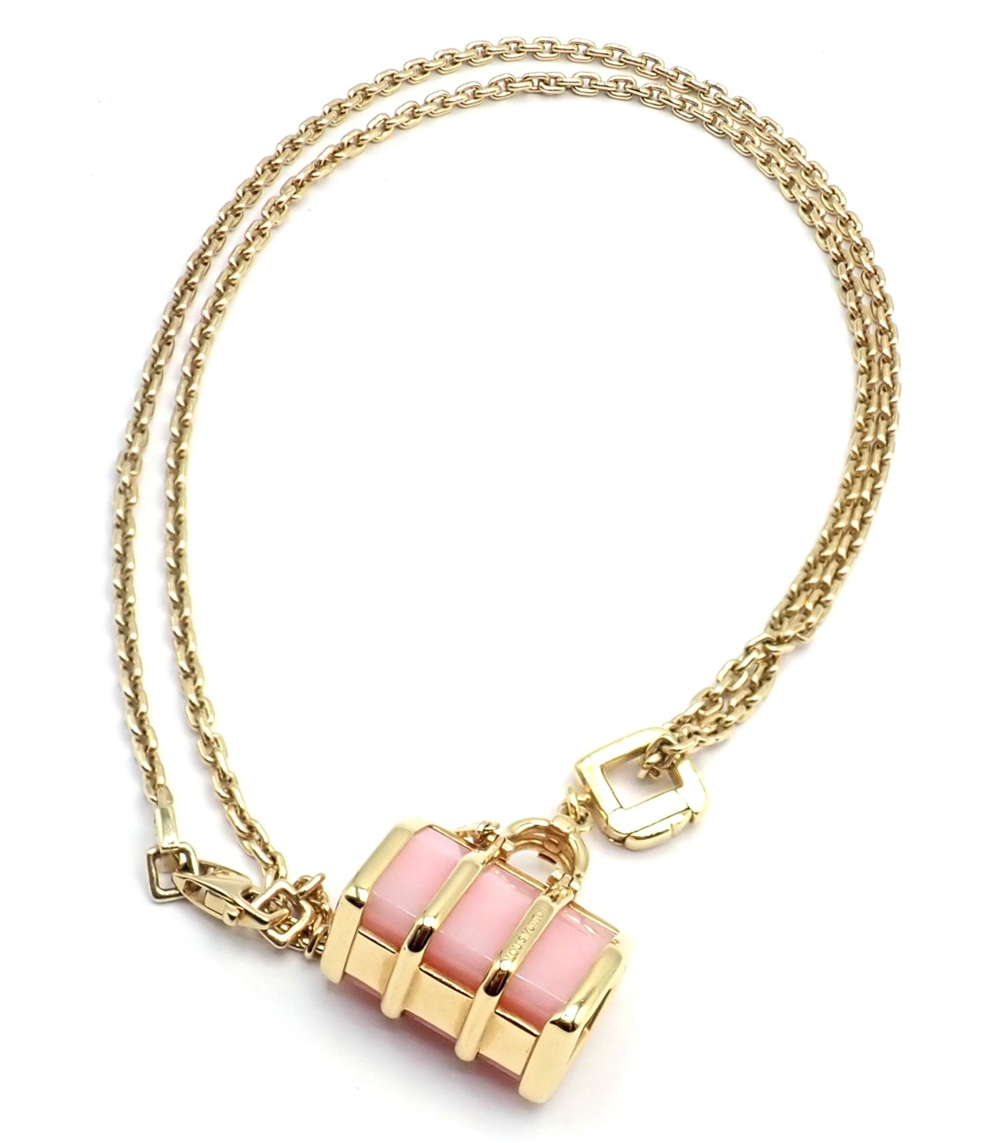Louis Vuitton Jewelry & Watches:Fine Jewelry:Necklaces & Pendants Authentic! Louis Vuitton 18k Yellow Gold Quartz Purse Bag Pendant Chain Necklace