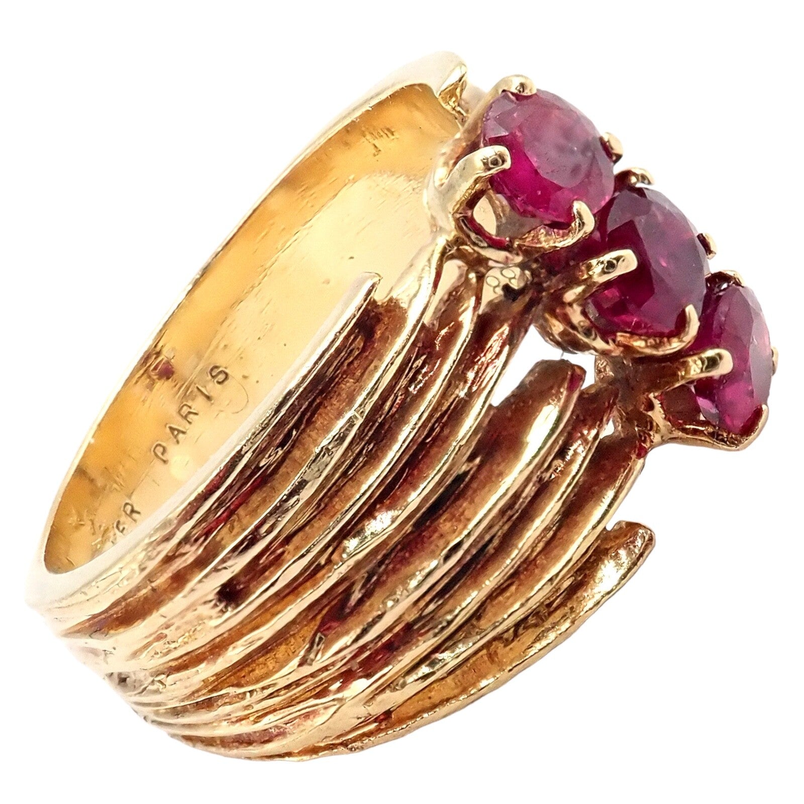 Cartier Jewelry & Watches:Fine Jewelry:Rings Authentic! Vintage Cartier 18k Yellow Gold Ruby Ring