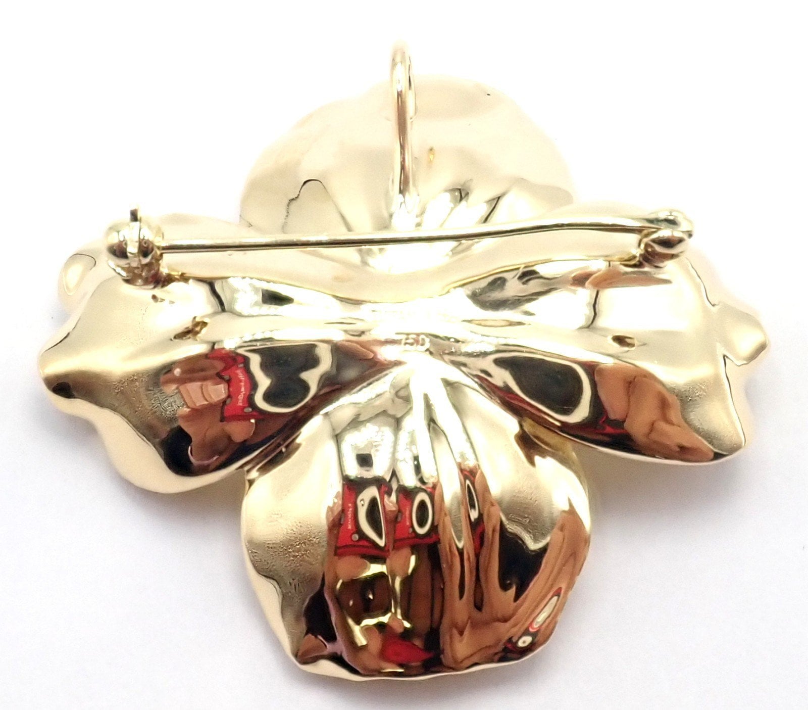 Tiffany & Co. Jewelry & Watches:Fine Jewelry:Brooches & Pins Authentic! Tiffany & Co Dogwood 18k Yellow Gold Diamond Pin Brooch Pendant
