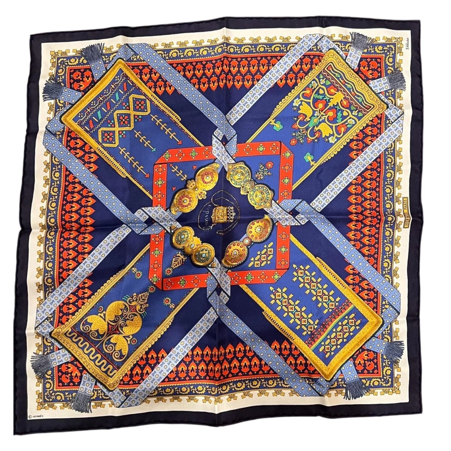 Hermes Clothing, Shoes & Accessories:Women:Women's Accessories:Scarves & Wraps Authentic Hermes Brins d’Or 45cm Silk Scarf