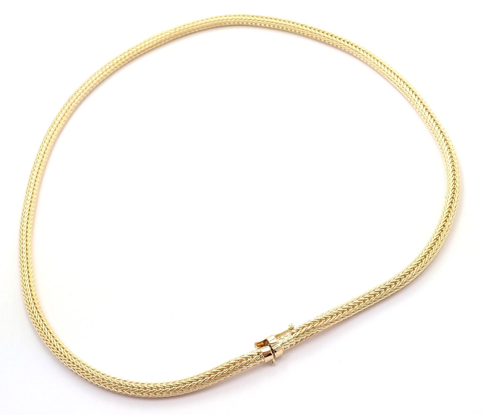 Authentic! Vintage Tiffany & Co 18k Yellow Gold Foxtail Link Chain Necklace | Fortrove