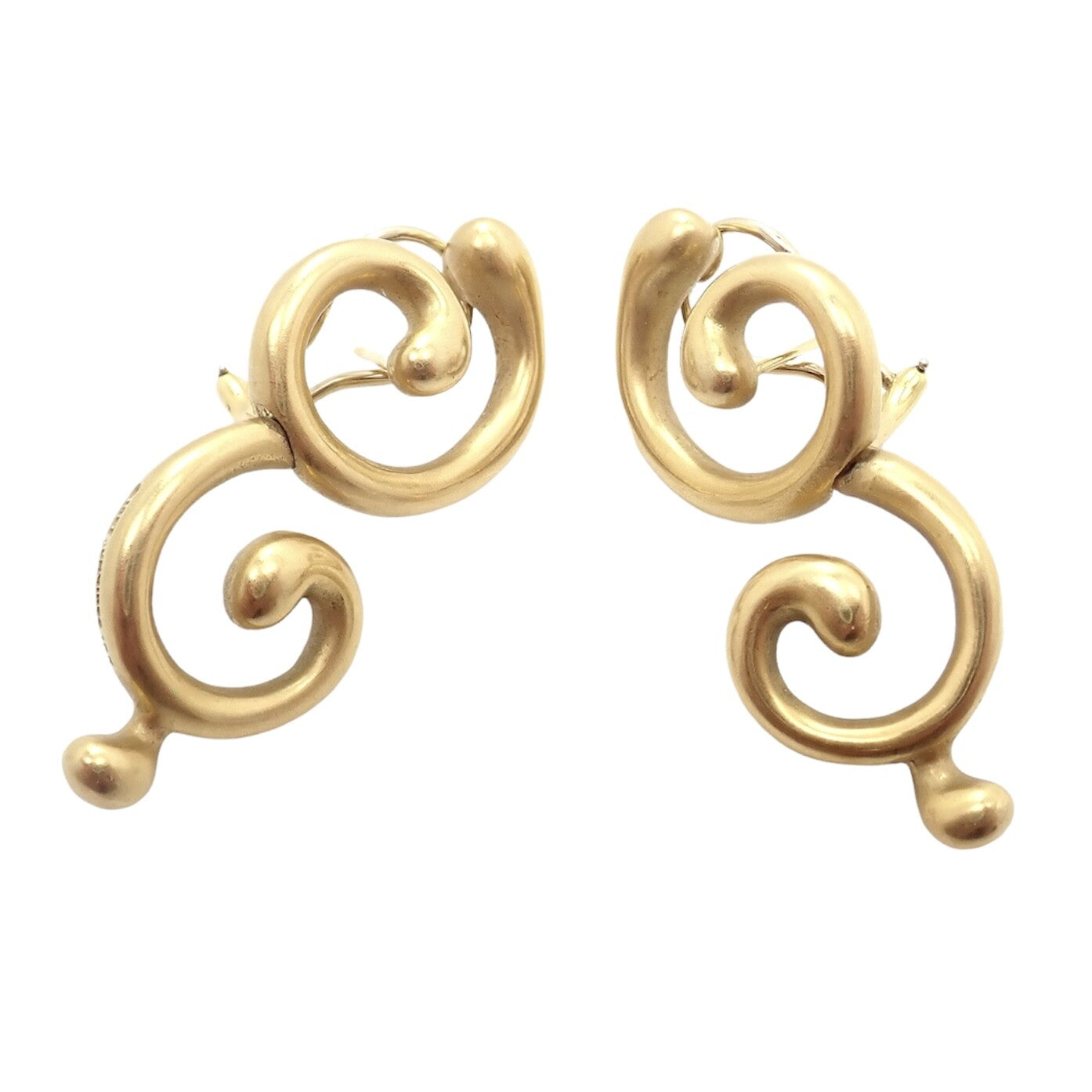 Rare! Authentic Vintage Angela Cummings 18k Yellow Gold Curl Earrings | Fortrove