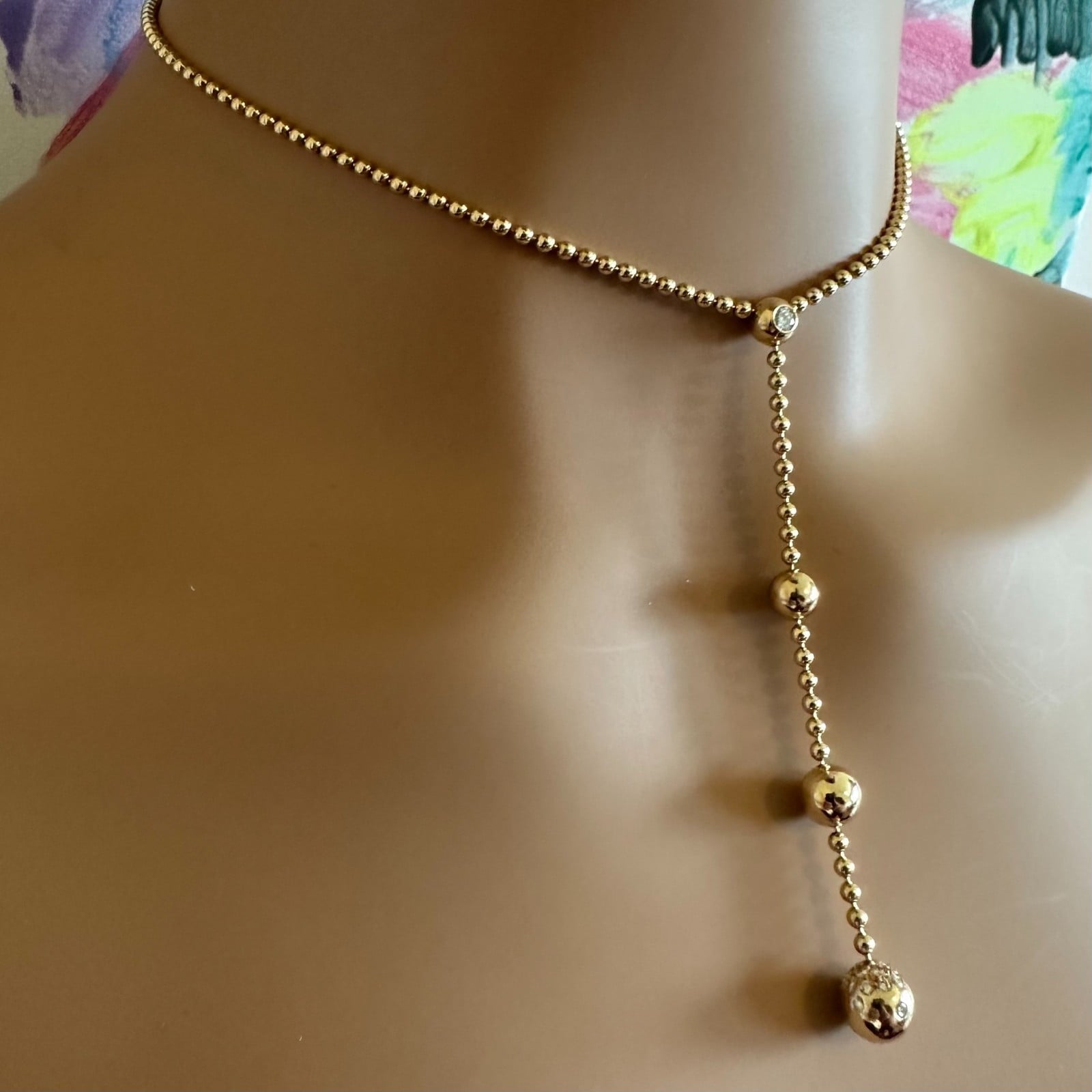 Cartier Jewelry & Watches:Fine Jewelry:Necklaces & Pendants Authentic! Cartier Draperie de Decollate 18k Yellow Gold Diamond Necklace