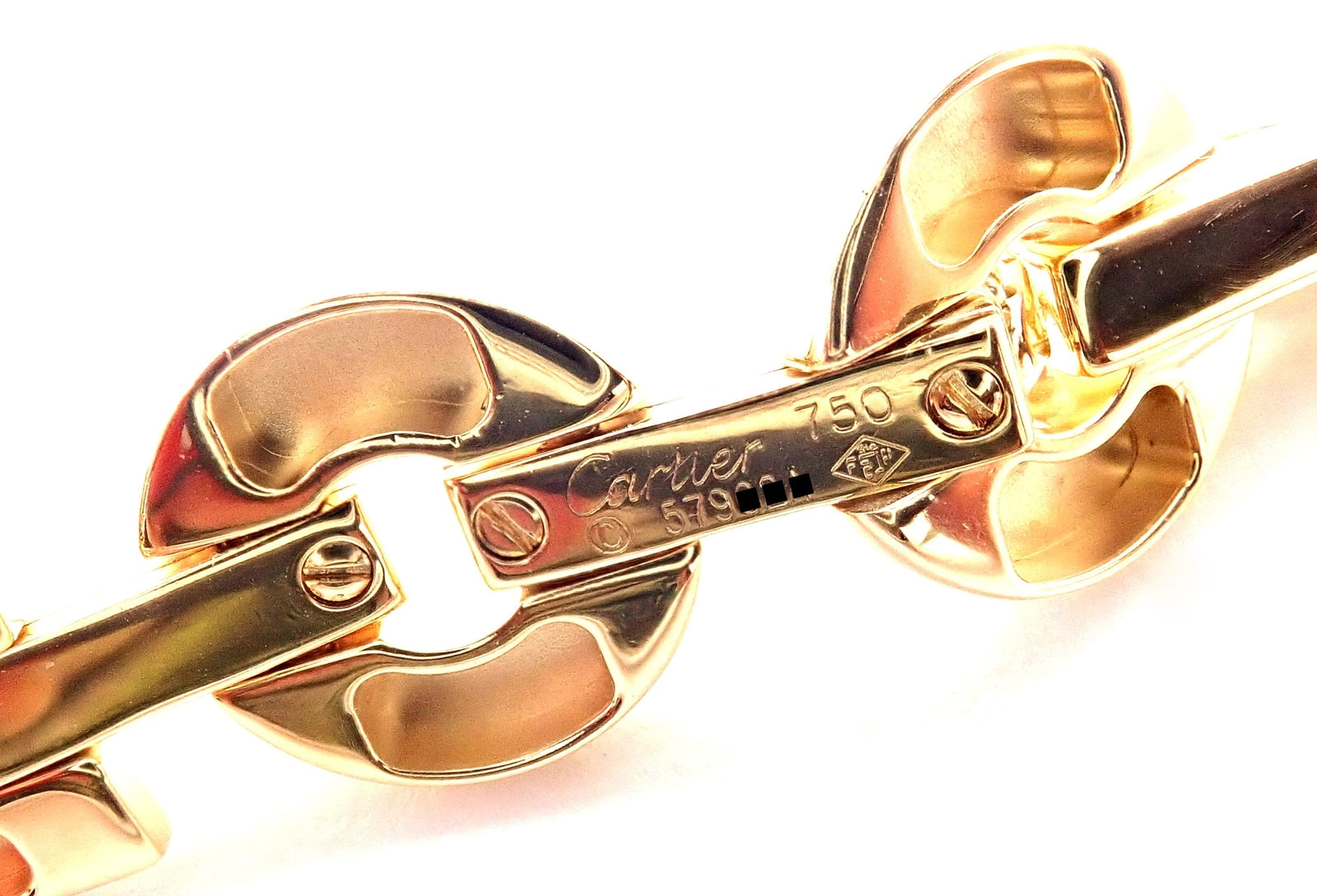 Cartier Jewelry & Watches:Fine Jewelry:Bracelets & Charms Rare! Authentic Cartier Panthere 18k Gold Black Lacquer Spot Link Bracelet Paper