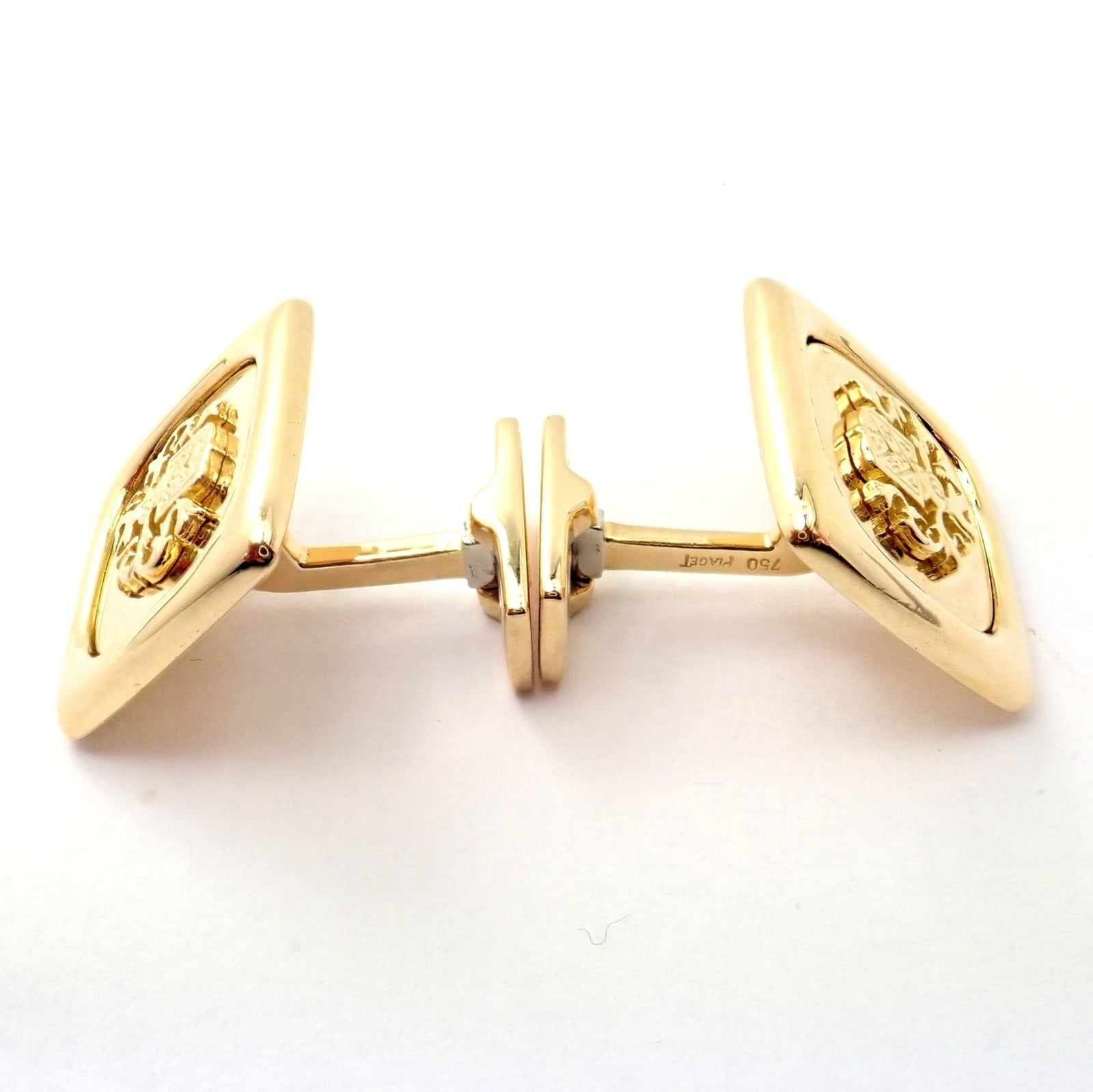 Piaget Jewelry & Watches:Men's Jewelry:Cufflinks Rare! Authentic Piaget 18k Yellow Gold Coat Of Arms Cufflinks