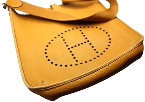 Authentic! Hermes Evelyne Dark Tan Clemence Leather GM Handbag Purse | Fortrove