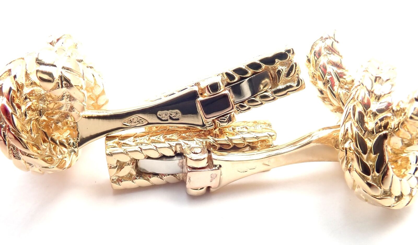 Vintage! Hermes Georges L'Enfant 18k Yellow Gold Twisted Rope Knot