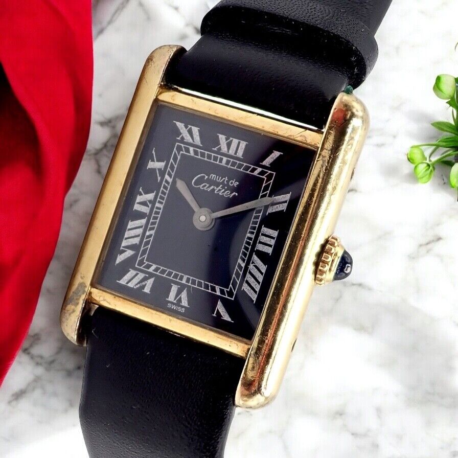 Authentic! Cartier Must De Silver 925 Argent Vermeil Manual Wind Watch | Fortrove