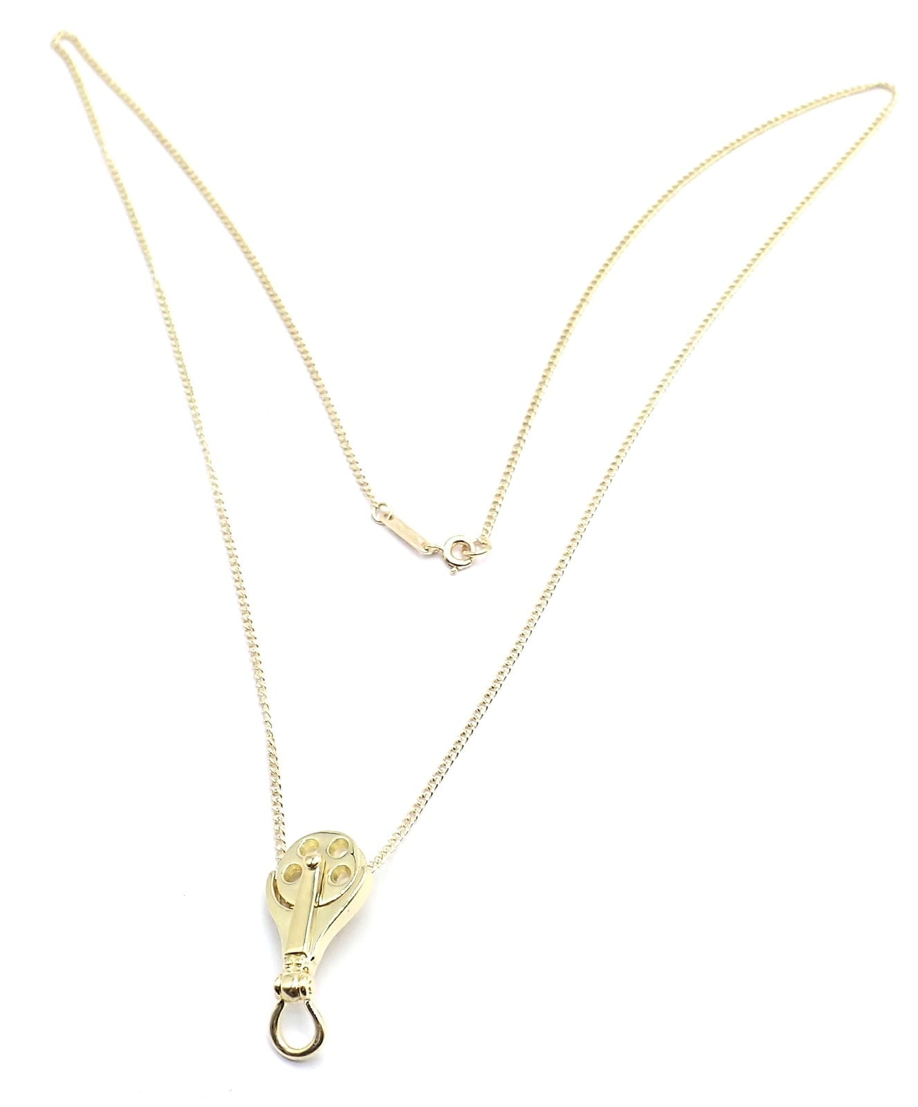 Tiffany & Co. Jewelry & Watches:Fine Jewelry:Necklaces & Pendants Vintage! Tiffany & Co Ralph Lauren 18k Yellow Gold Pulley Pendant Necklace