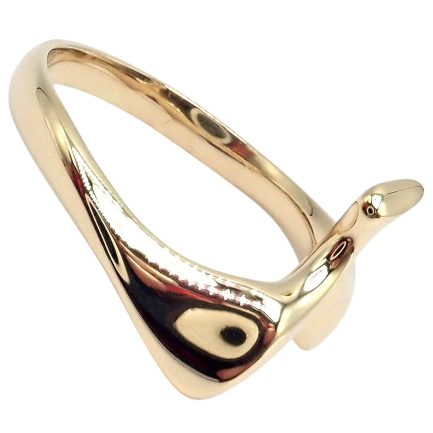 Authentic! Vintage Tiffany & Co. 18k Yellow Gold Peretti Bird Ring Sz 5 | Fortrove