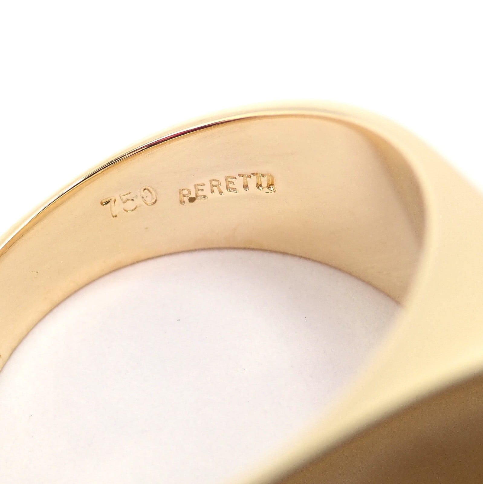 Authentic! Vintage Tiffany & Co. 18k Yellow Gold Large Top Curve Ring Sz 7 | Fortrove