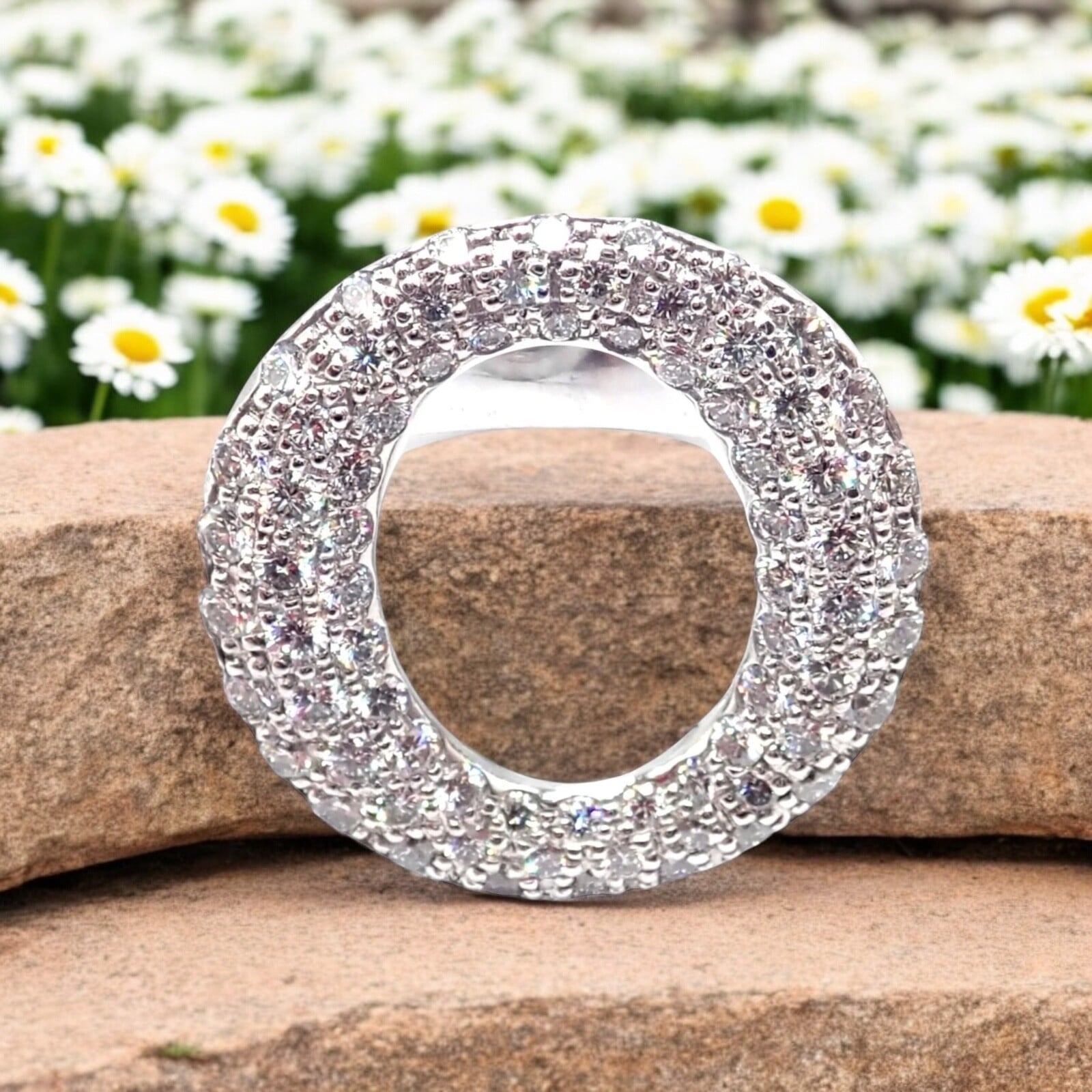 Elsa Peretti for Tiffany & Co. Jewelry & Watches:Fine Jewelry:Rings Authentic! Tiffany & Co Elsa Peretti Sevillana Platinum Diamond O Ring