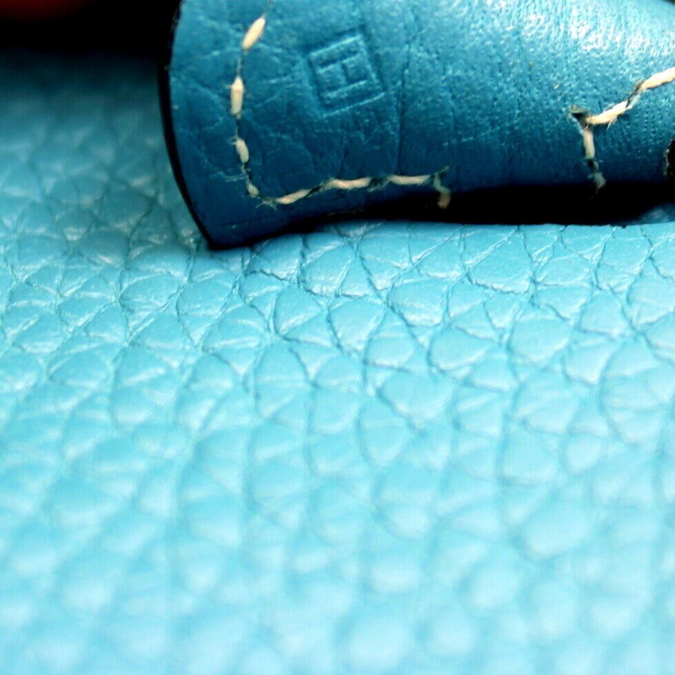 Authentic! Hermes Evelyne Blue Jean Clemence Leather PM Handbag Purse | Fortrove