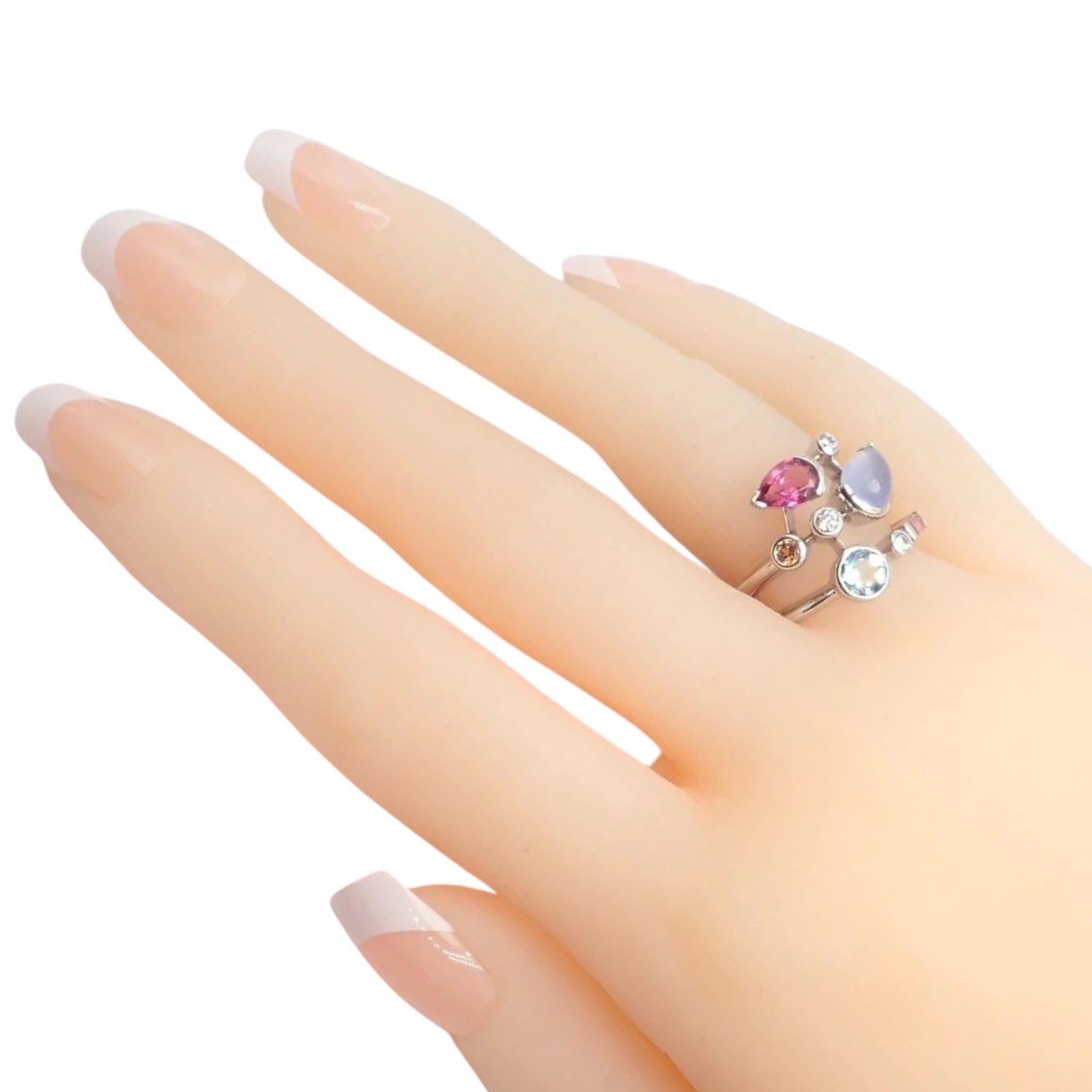 Cartier Jewelry & Watches:Fine Jewelry:Rings Authentic! Cartier Meli Melo Platinum Chalcedony Tourmaline Garnet Diamond Ring