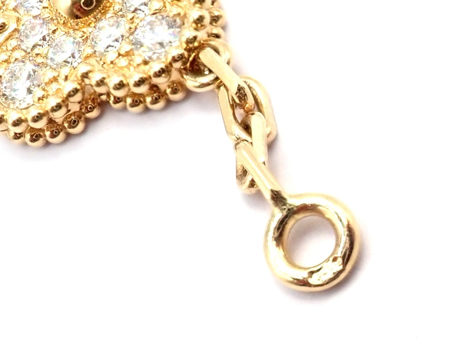 Van Cleef & Arpels Jewelry & Watches:Fine Jewelry:Necklaces & Pendants Van Cleef & Arpels 18k Yellow Gold 20 Motif Alhambra Diamond Lapis Necklace
