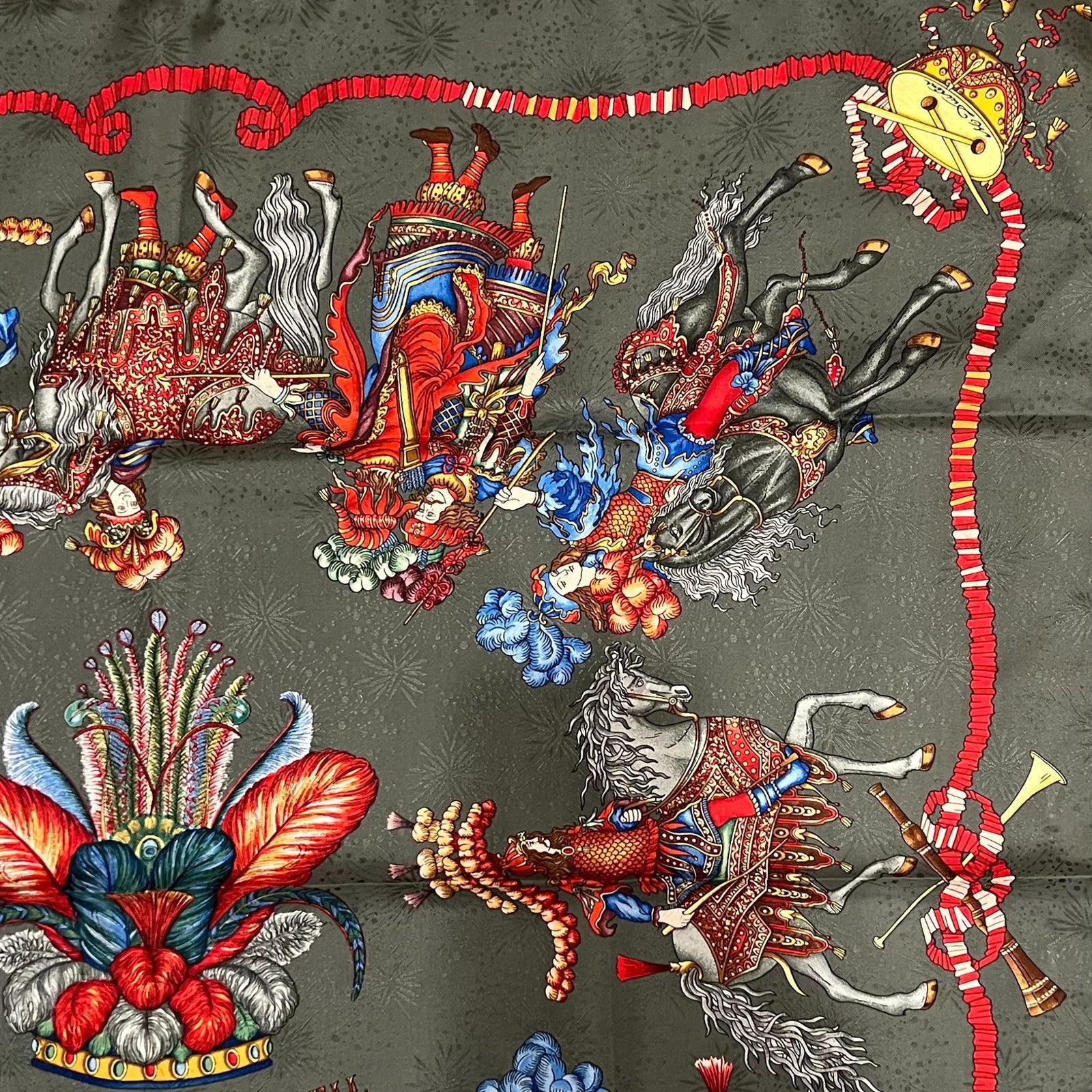 AUTHENTIC! Hermes Les Fetes du Roi Soleil Silk Scarf | Fortrove