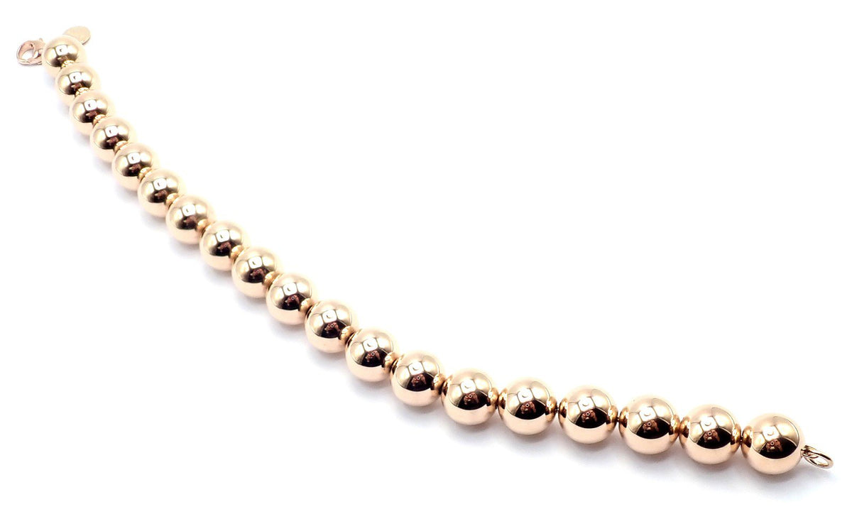 Tiffany & Co. Jewelry & Watches:Fine Jewelry:Bracelets & Charms Authentic! Tiffany & Co 18k Rose Gold Ball Bead Link Bracelet