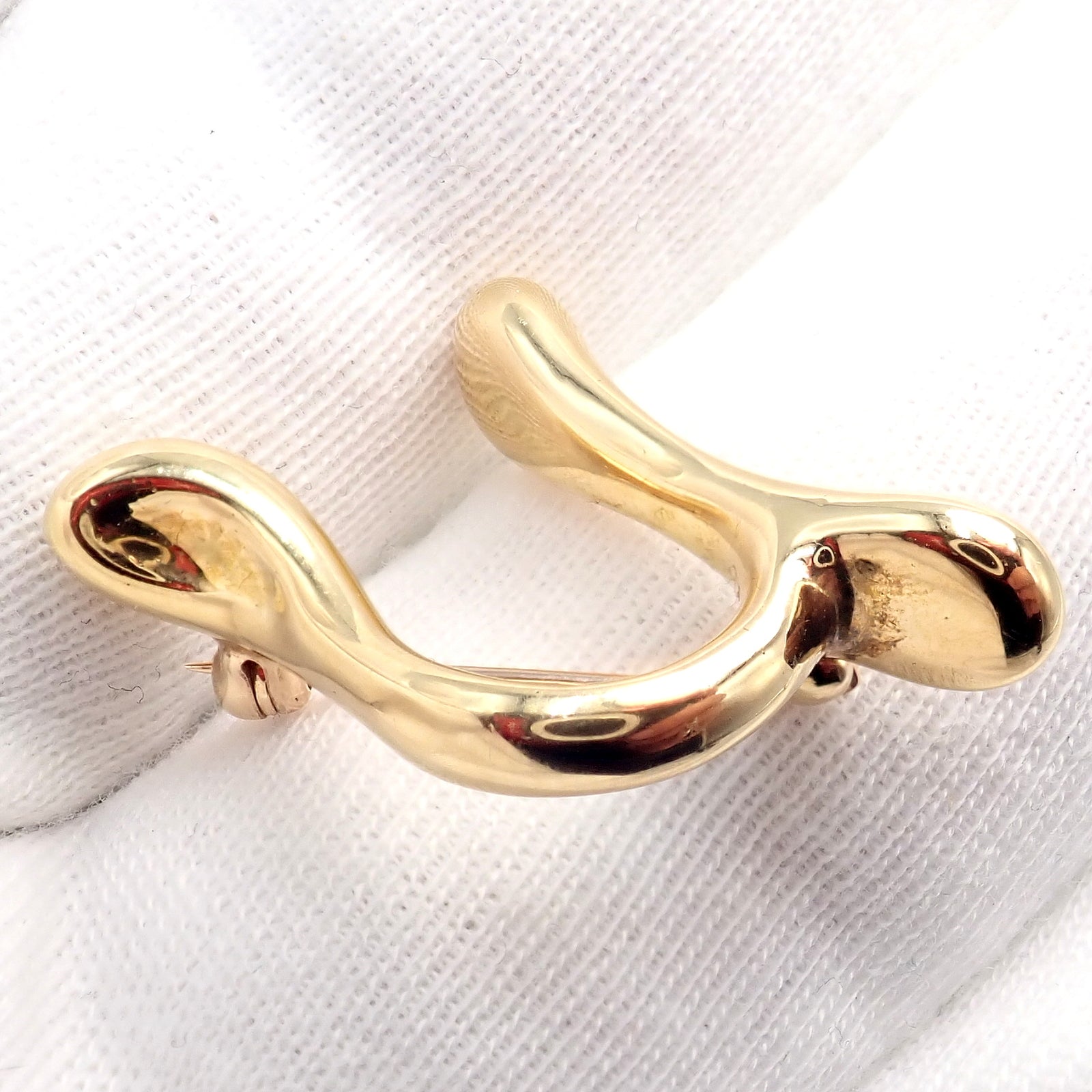 Tiffany & Co. Jewelry & Watches:Fine Jewelry:Brooches & Pins Authentic! Tiffany & Co Peretti 18k Yellow Gold Initial N Pin Brooch 1983