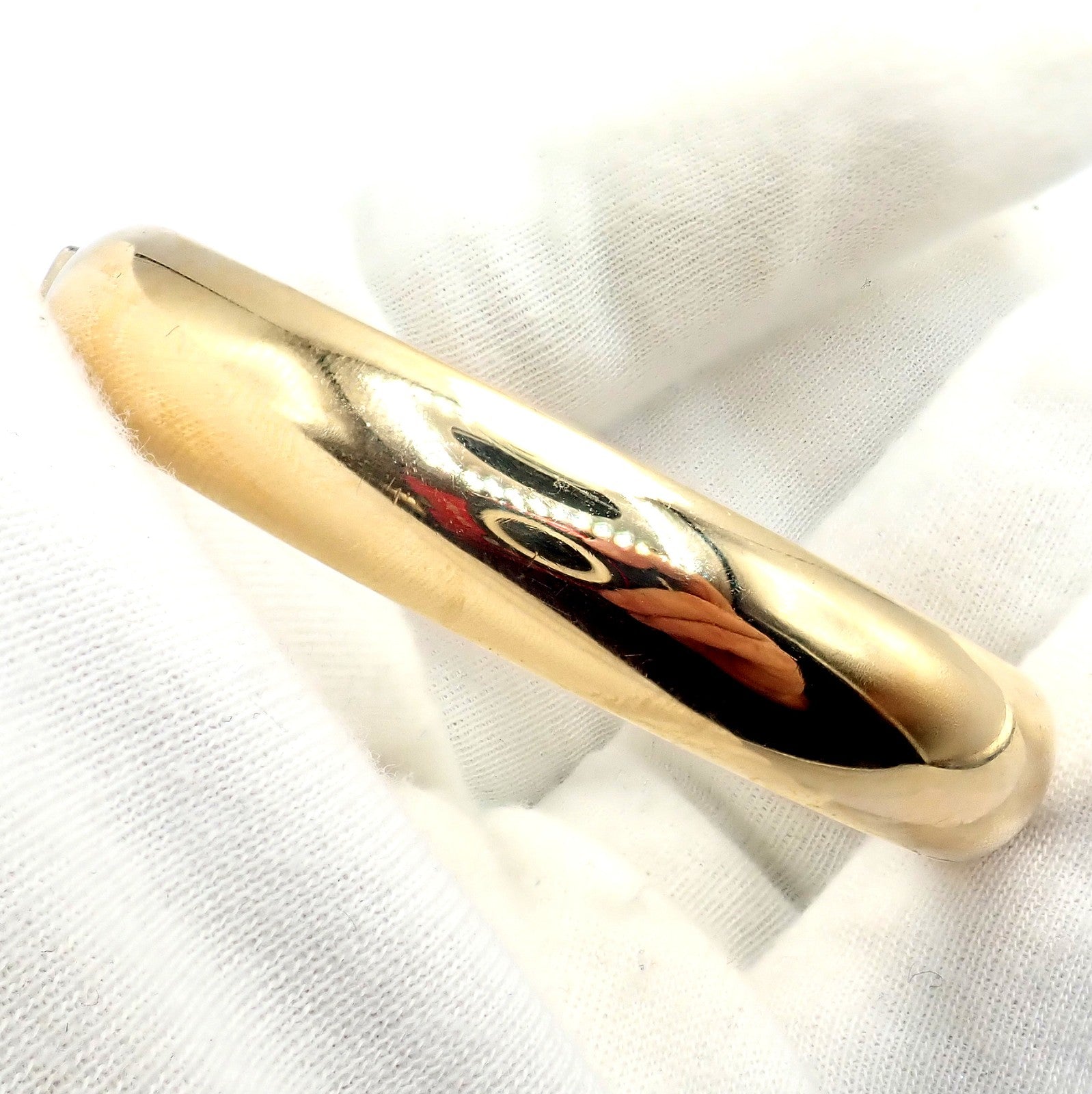 Authentic! Tiffany & Co 18k Yellow Gold Bangle Signature Bracelet | Fortrove