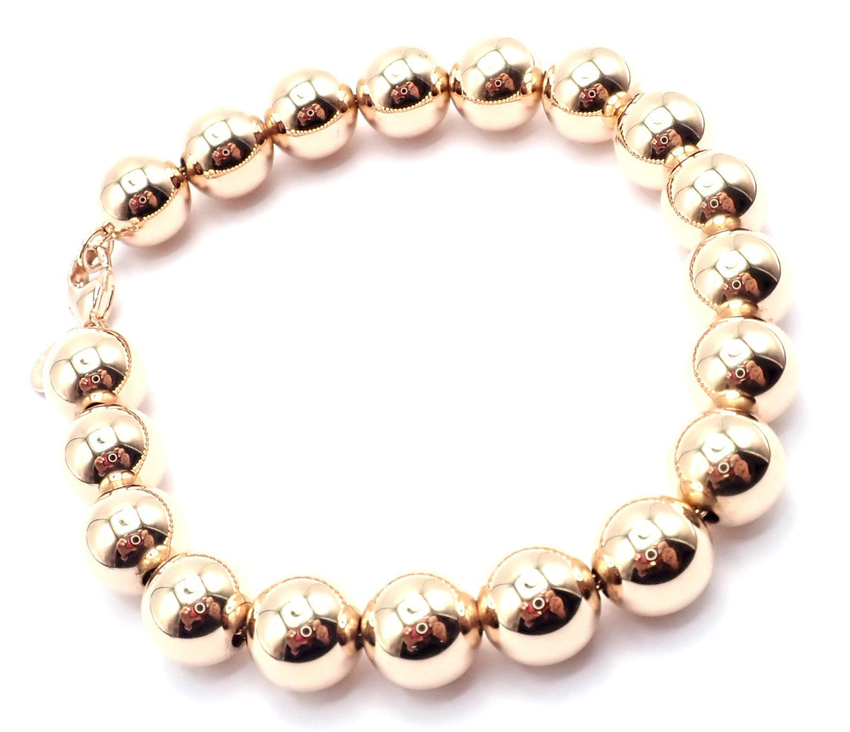 Tiffany & Co. Jewelry & Watches:Fine Jewelry:Bracelets & Charms Authentic! Tiffany & Co 18k Rose Gold Ball Bead Link Bracelet