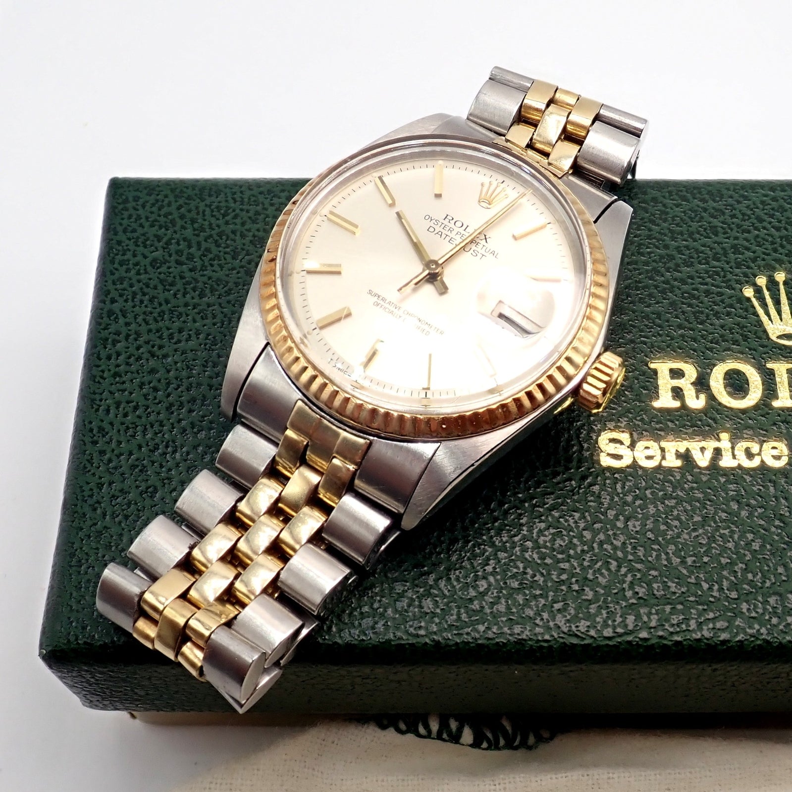Rolex Jewelry & Watches:Watches, Parts & Accessories:Watches:Wristwatches Rolex Oyster Perpetual Watch Datejust 36mm Stainless 18K Gold Jubilee Band Mens