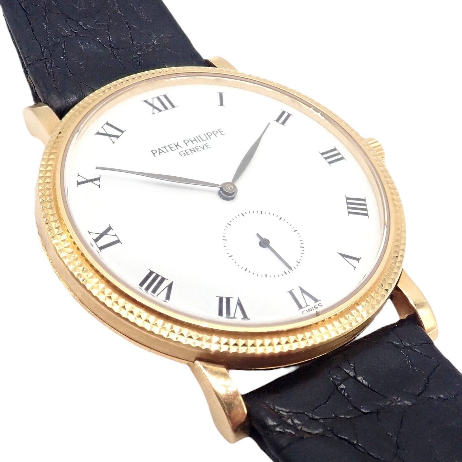 Patek Philippe Jewelry & Watches:Watches, Parts & Accessories:Watches:Wristwatches Patek Philippe 18k Yellow Gold Calatrava Manual Wind Roman Dial Watch