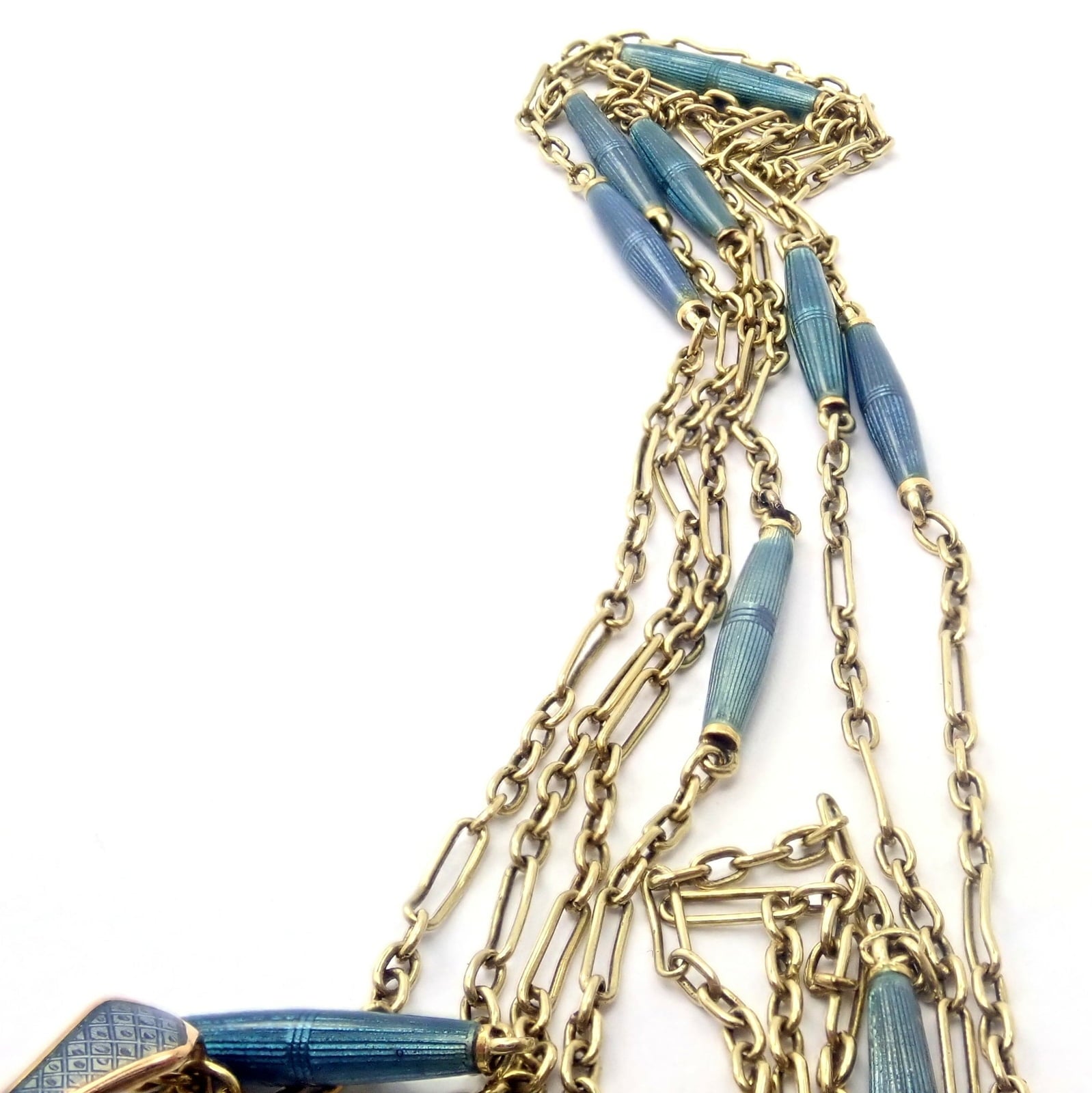Tiffany & Co. Jewelry & Watches:Watches, Parts & Accessories:Watches:Other Watches Vintage JE Caldwell Longines 14k Yellow Gold Diamond Enamel 32" Pendant Watch