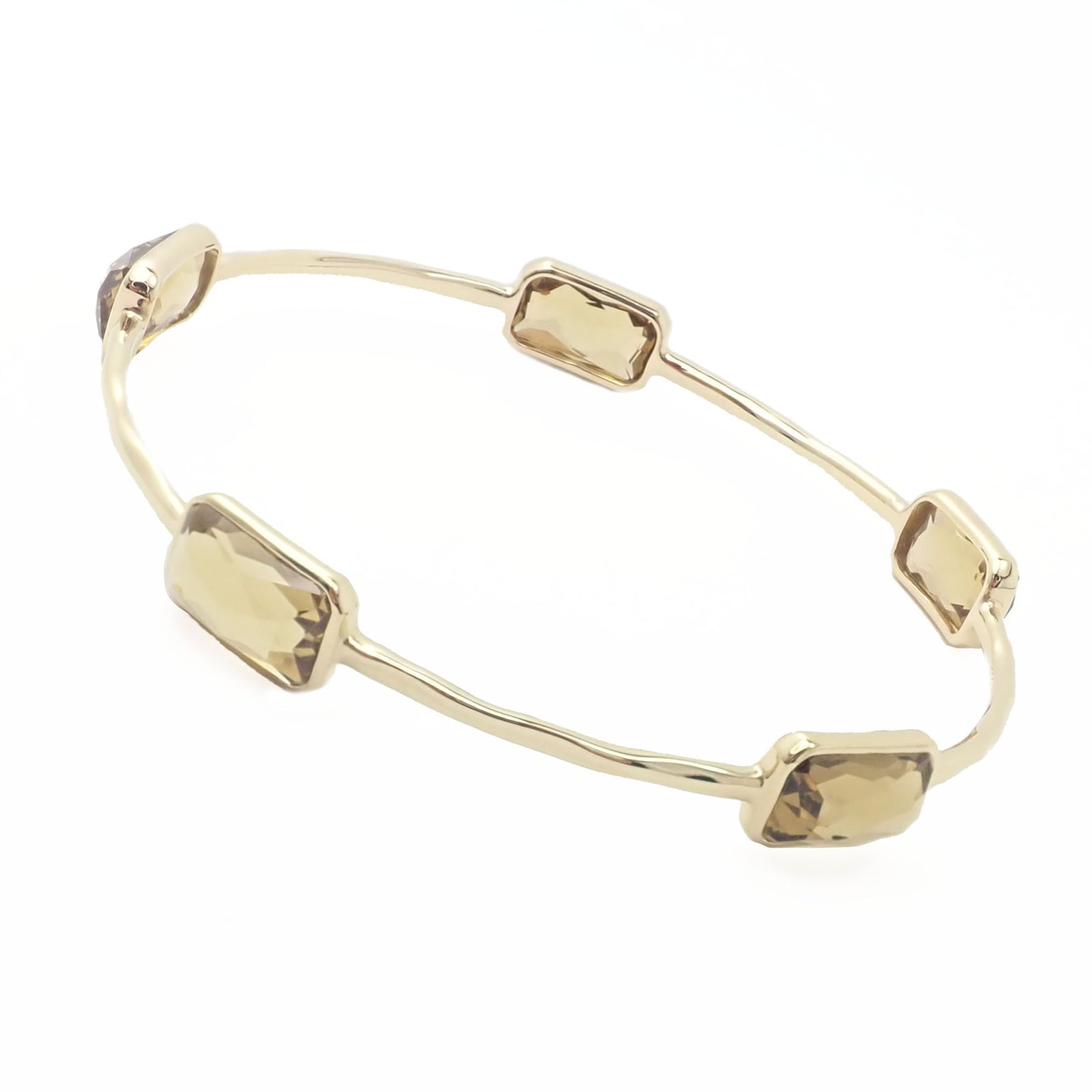 Ippolita Jewelry & Watches:Fine Jewelry:Bracelets & Charms Authentic! Ippolita 18k Yellow Gold Rock Candy 5 Smoky Topaz Bangle Bracelet