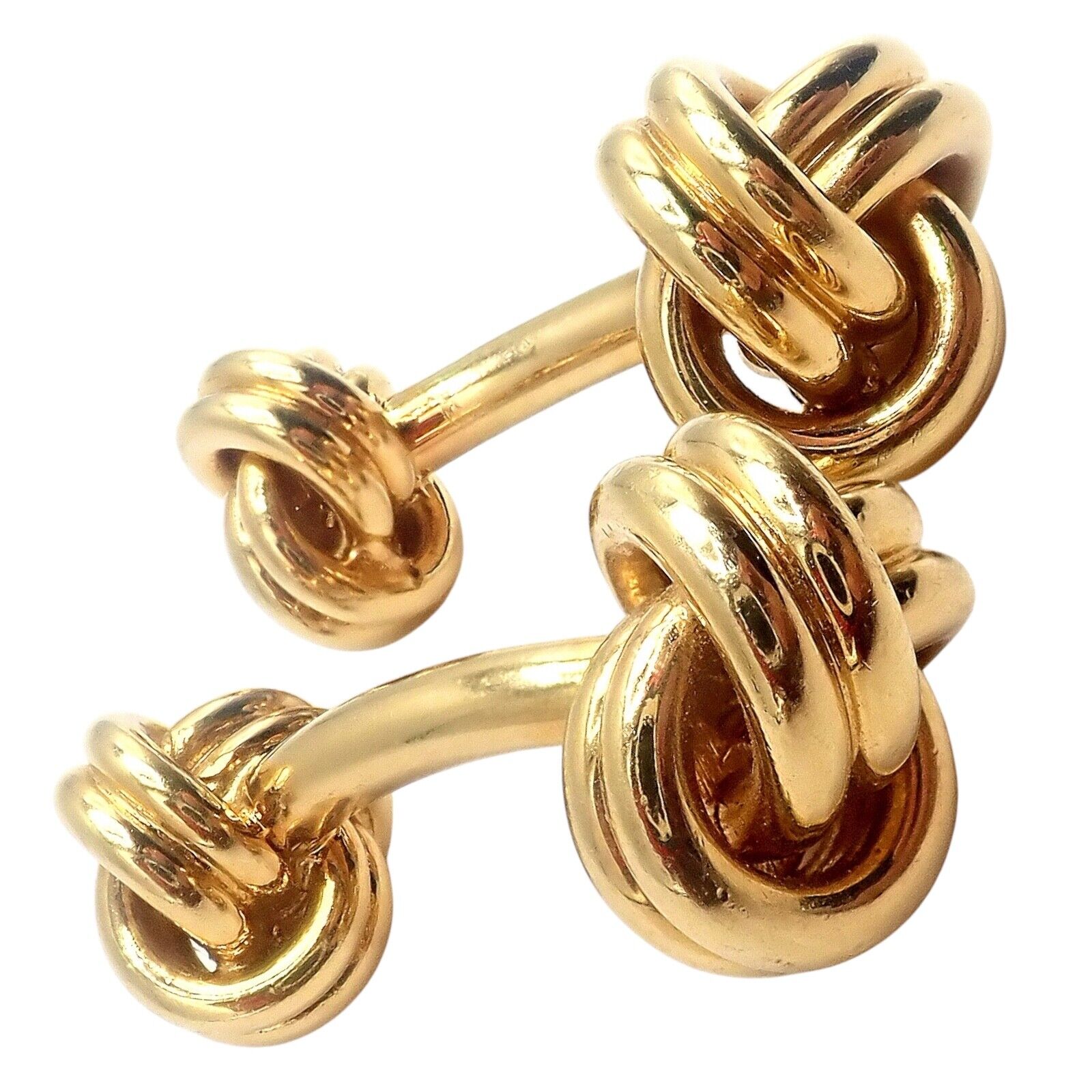 Rare! Vintage Tiffany & Co 18k Yellow Gold Classic Love Knot Cufflinks | Fortrove