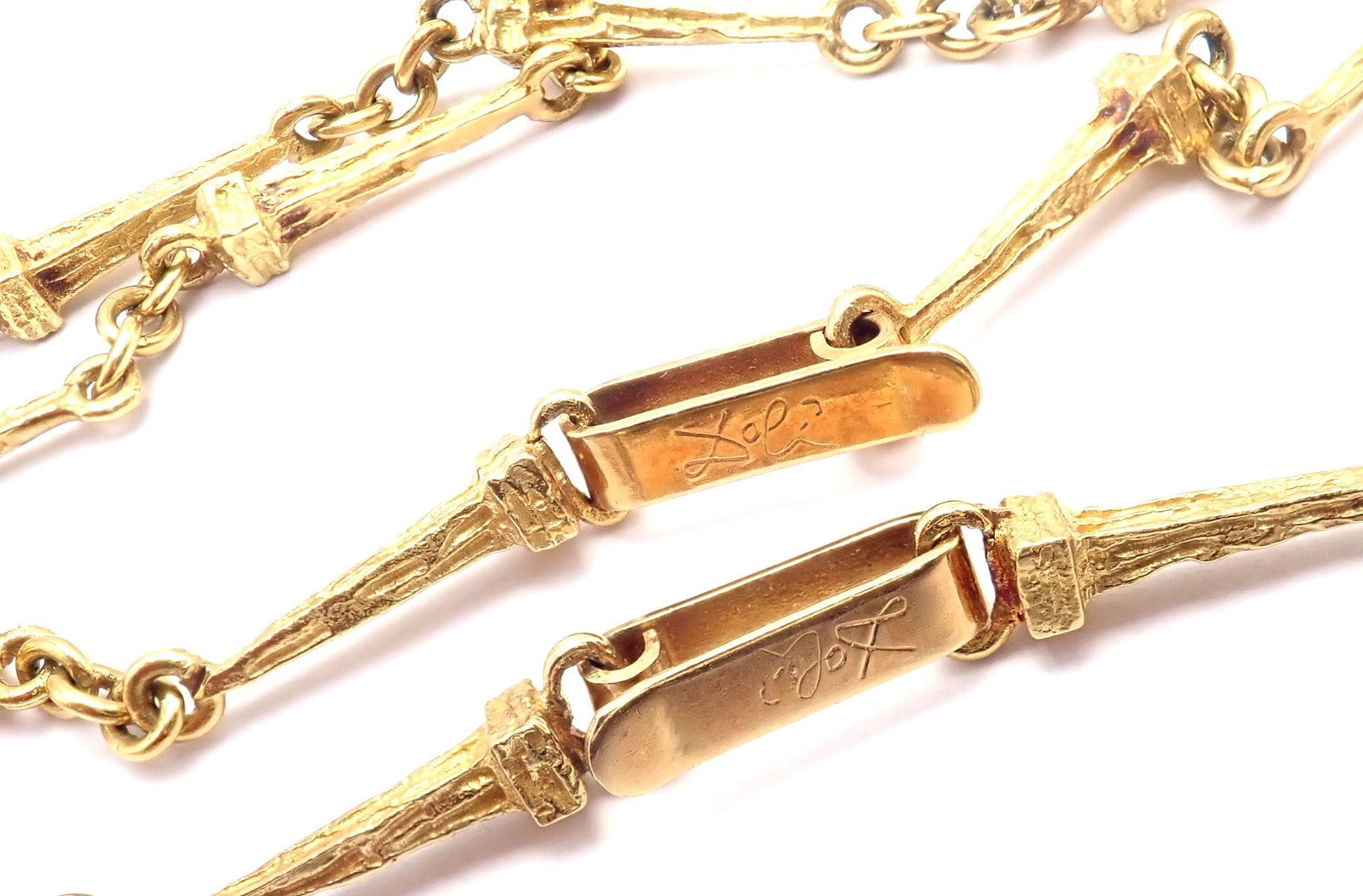 Salvador Dali 18k Gold Black Onyx Christ Saint John Cross Bracelet Necklace Cert | Fortrove