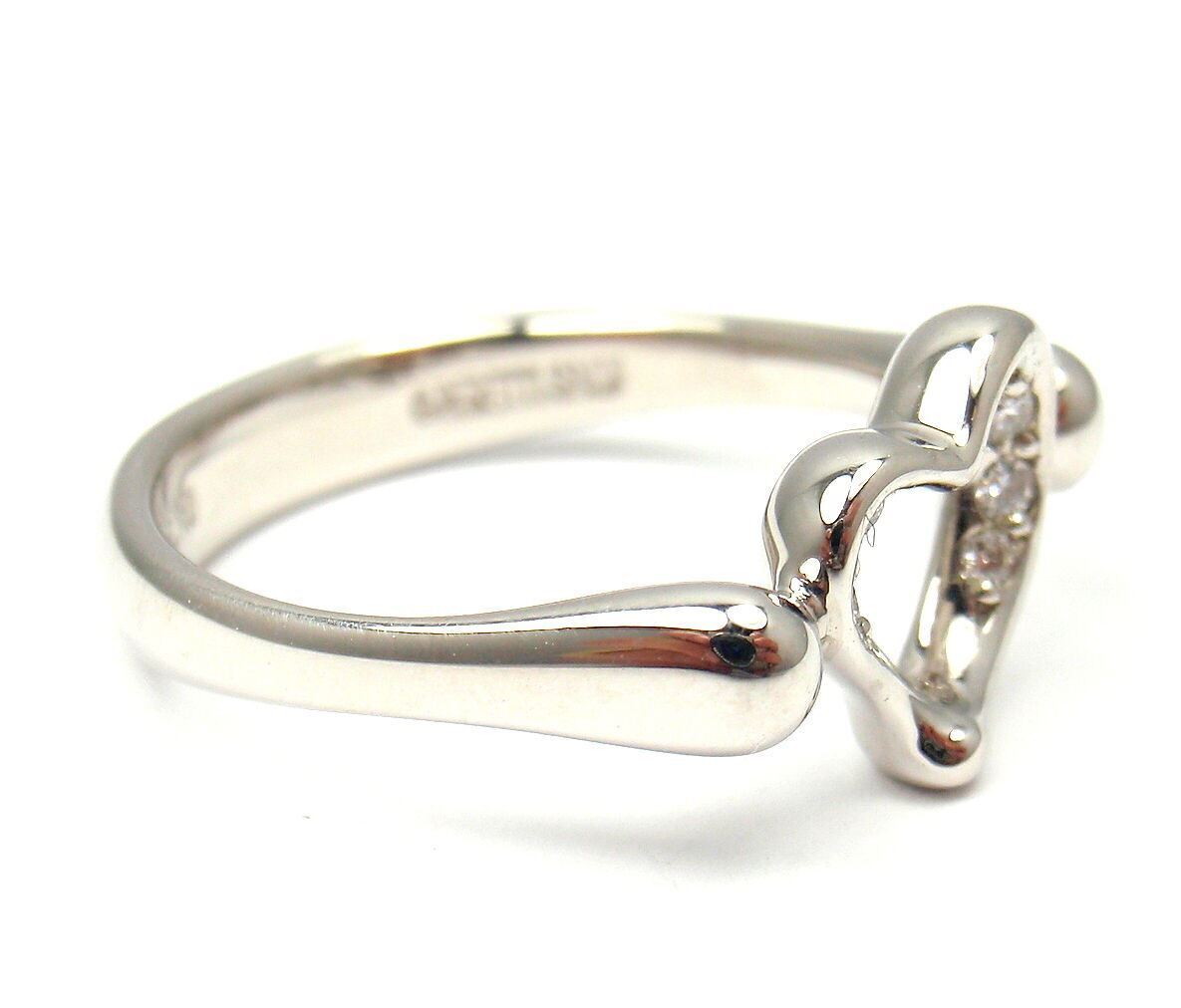 Tiffany & Co. Jewelry & Watches:Fine Jewelry:Rings Tiffany & Co. Platinum Peretti Diamond Open Heart Ring sz 5