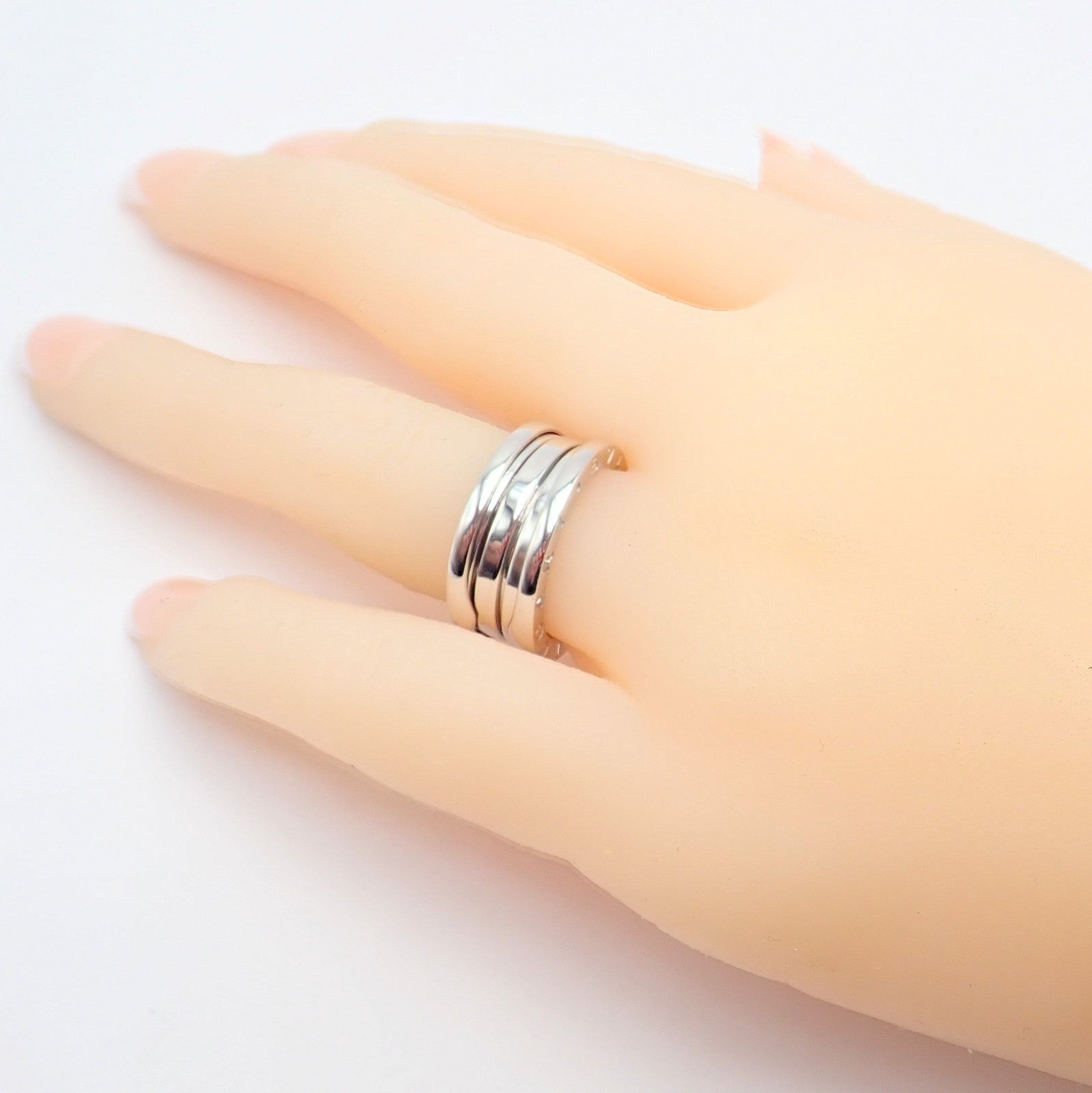 Authentic! Bulgari Bvlgari 18k White Gold B.Zero1 Ring sz 51  / 5.75 | Fortrove