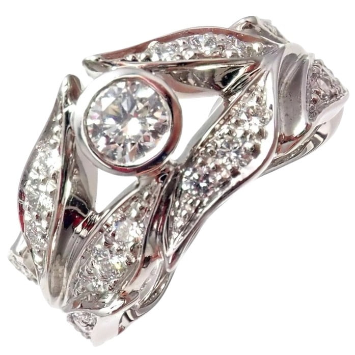 Damiani Jewelry & Watches:Vintage & Antique Jewelry:Rings Authentic Carrera Y Carrera 18k Mi Princes Greco Roman Diamond Crown Ring Size 6