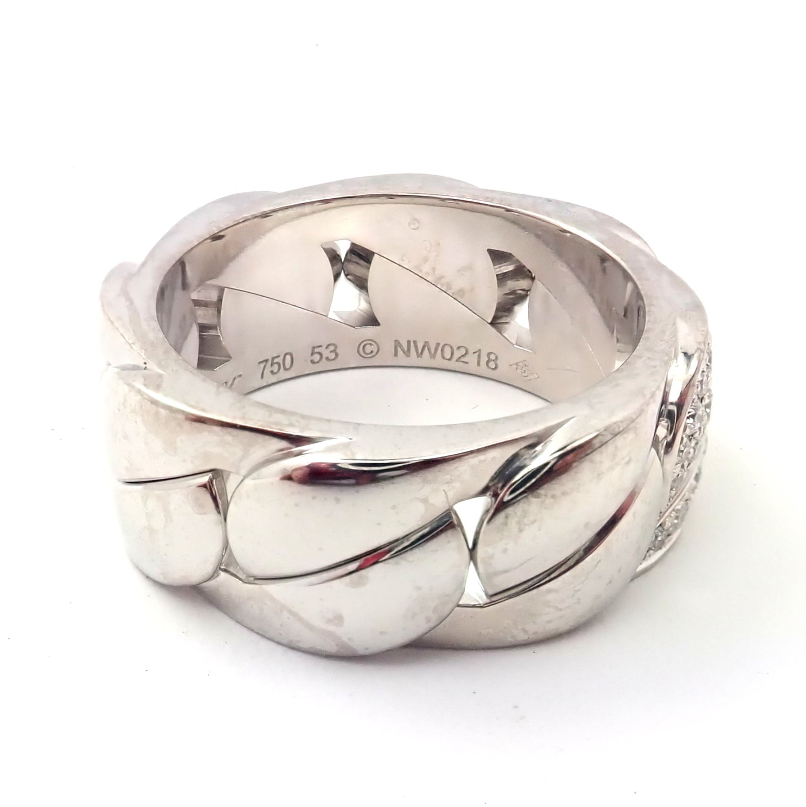 Cartier Jewelry & Watches:Fine Jewelry:Rings Authentic! Cartier 18k White Gold Diamond La Donna Band Ring size 6 eu 53