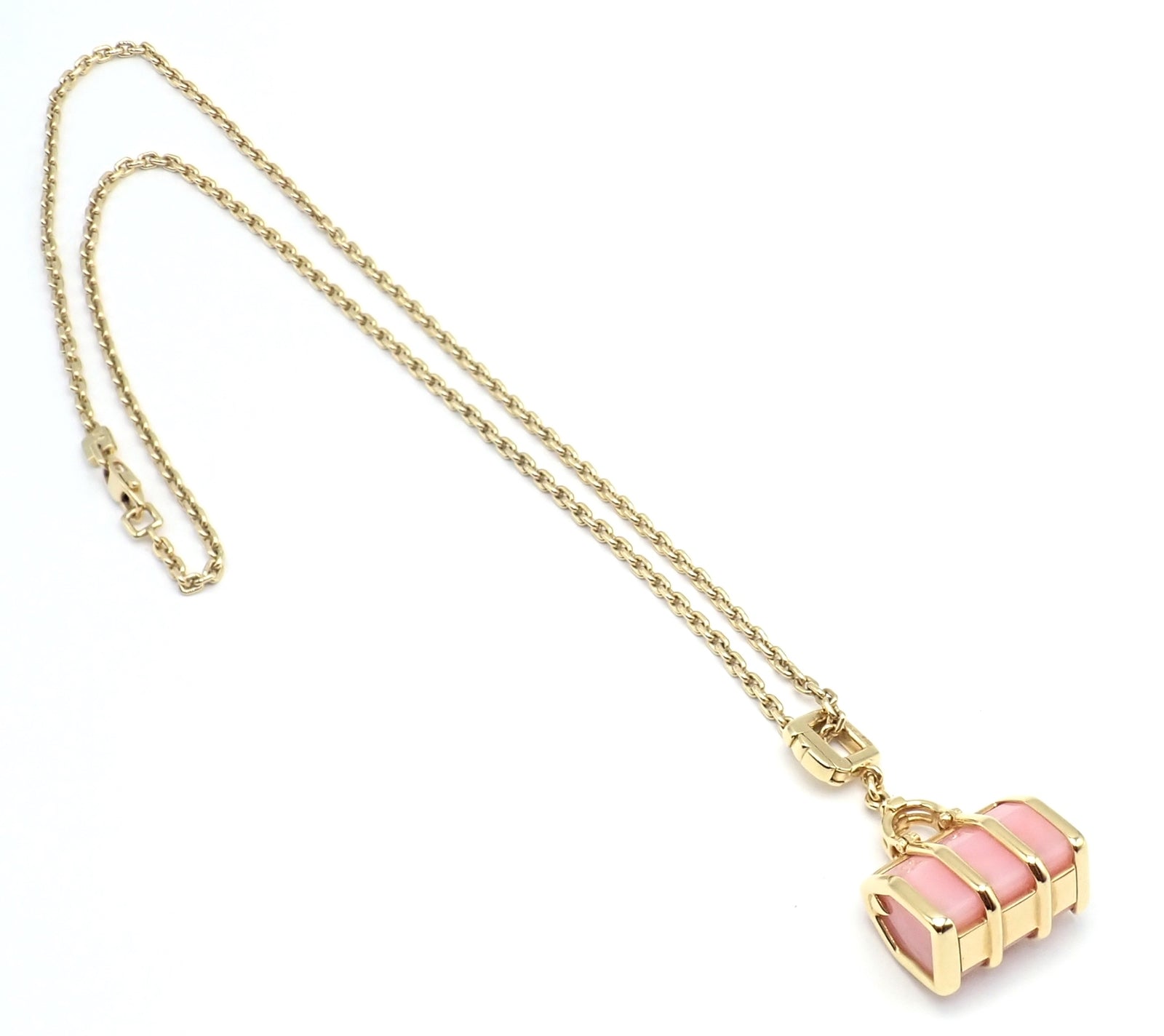 Louis Vuitton Jewelry & Watches:Fine Jewelry:Necklaces & Pendants Authentic! Louis Vuitton 18k Yellow Gold Quartz Purse Bag Pendant Chain Necklace