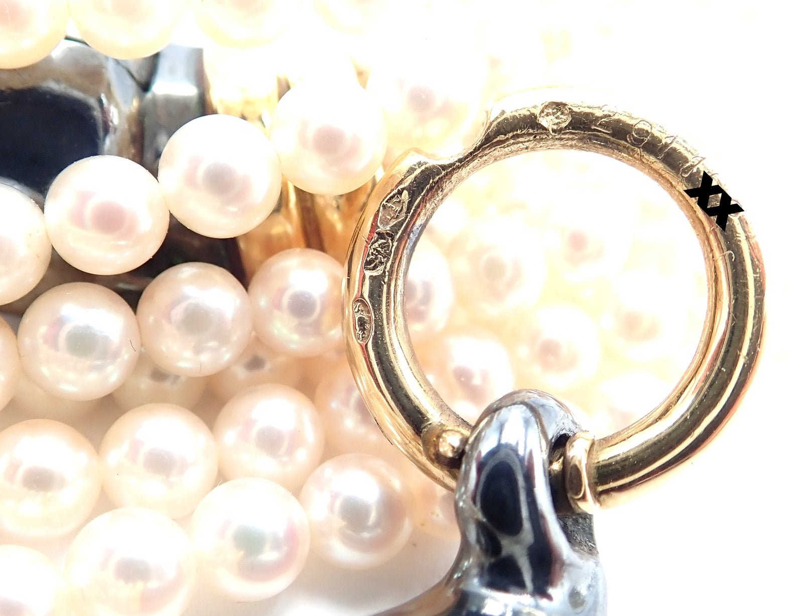Panthere de Cartier Panther 18k Yellow Gold & Silverium Pearl Emerald Necklace | Fortrove