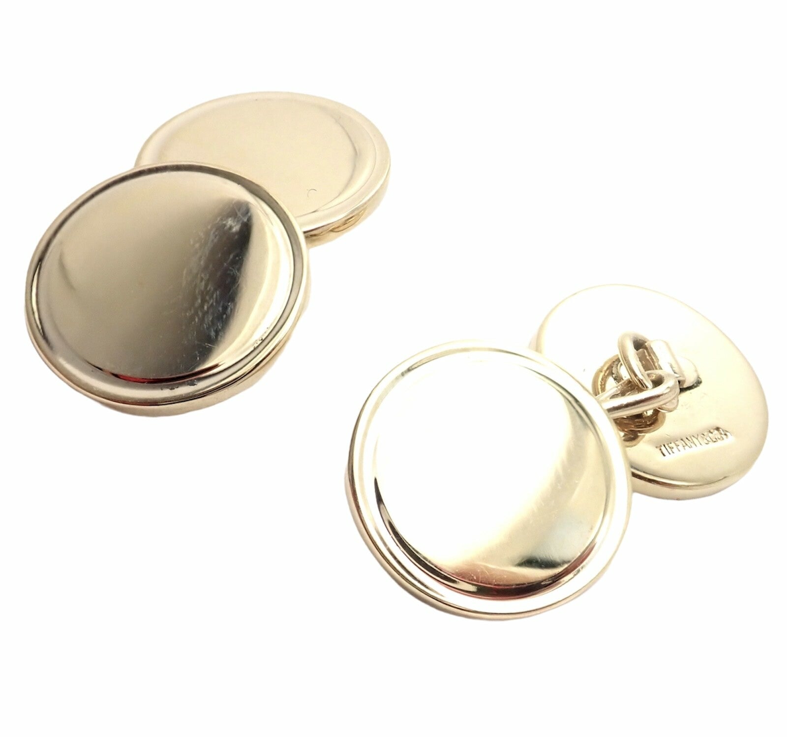 Authentic Tiffany & Co. 14k Yellow Gold Mens Cufflinks Tuxedo Buttons Full Set | Fortrove