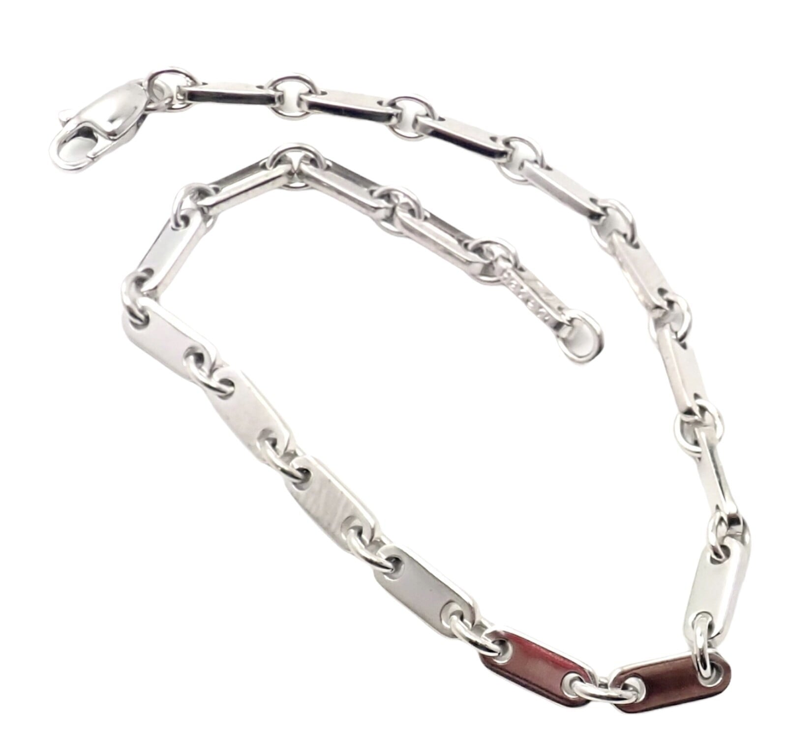 Cartier Jewelry & Watches:Fine Jewelry:Bracelets & Charms Authentic! Vinage Cartier 18k White Gold Fidelity Link Bracelet