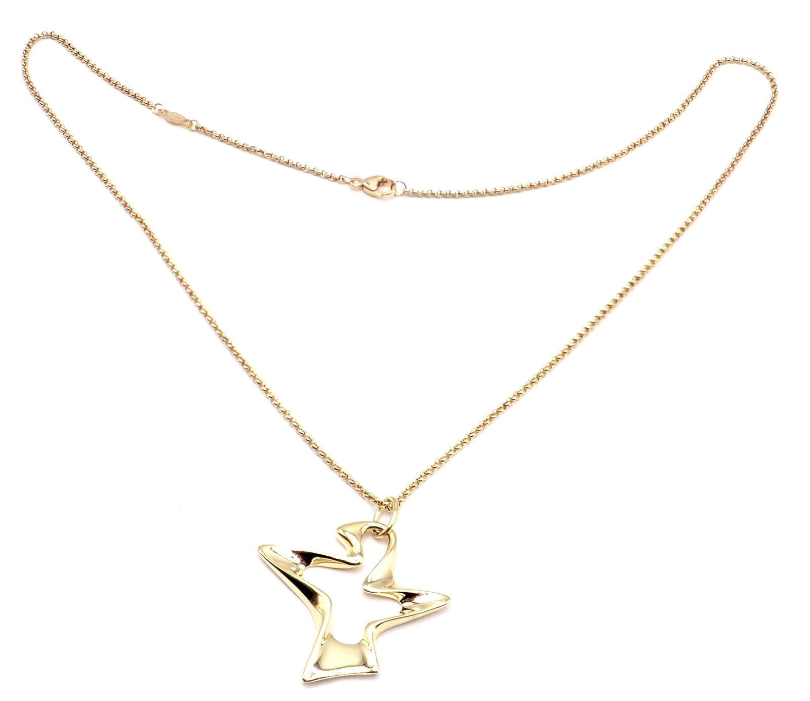 Authentic! Georg Jensen Bird 18K Yellow Gold Pendant Necklace 2000 | Fortrove