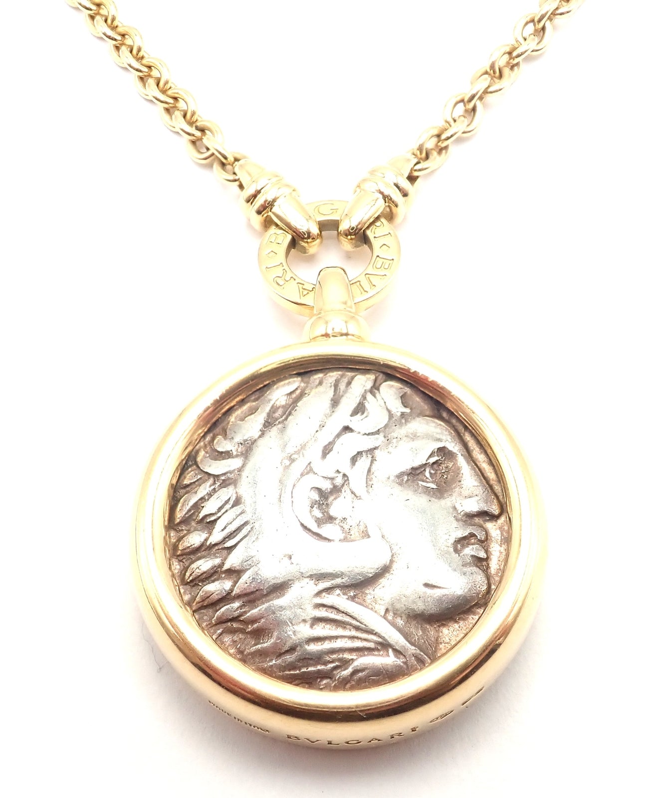 Bvlgari Jewelry & Watches:Fine Jewelry:Necklaces & Pendants Rare! Bvlgari Bulgari 18k Yellow Gold Antique Coin Monete 38" Long Link Necklace
