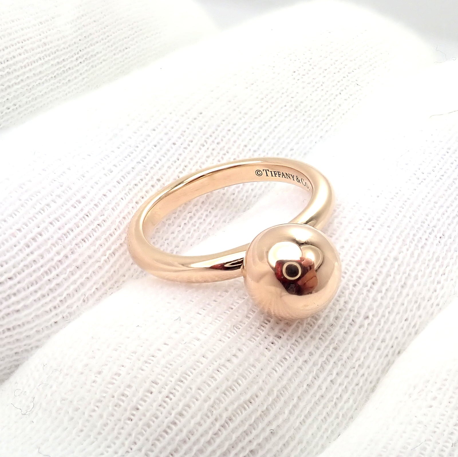 Tiffany & Co. Jewelry & Watches:Fine Jewelry:Rings Tiffany & Co. 18k Yellow Gold New York Ball Globe Ring Sz 3.75