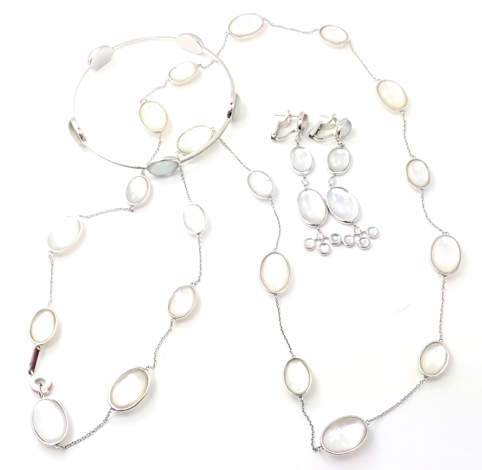 Ivanka Trump Jewelry & Watches:Fine Jewelry:Jewelry Sets Ivanka Trump Bubble 18k Gold Diamond Crystal MOP Set Necklace Bracelet Earrings