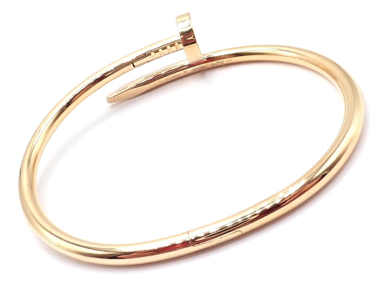 Cartier Juste un Clou Nail 18k Yellow Gold Bangle Bracelet Size 17 Paper | Fortrove
