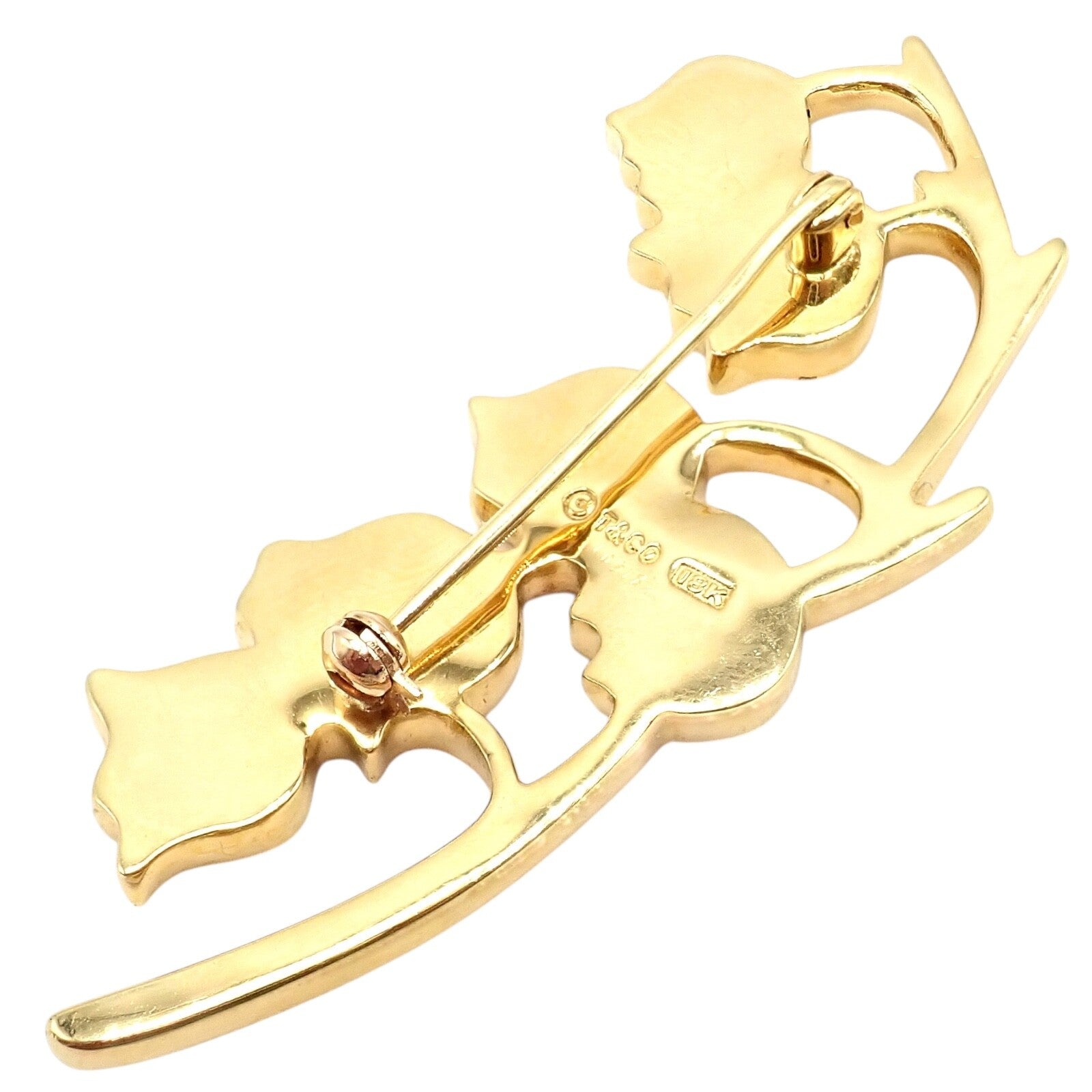 Angela Cummings for Tiffany & Co. Jewelry & Watches:Fine Jewelry:Brooches & Pins Tiffany & Co Cummings 18k Yellow Gold MoP Lily of the Valley Flower Pin Brooch
