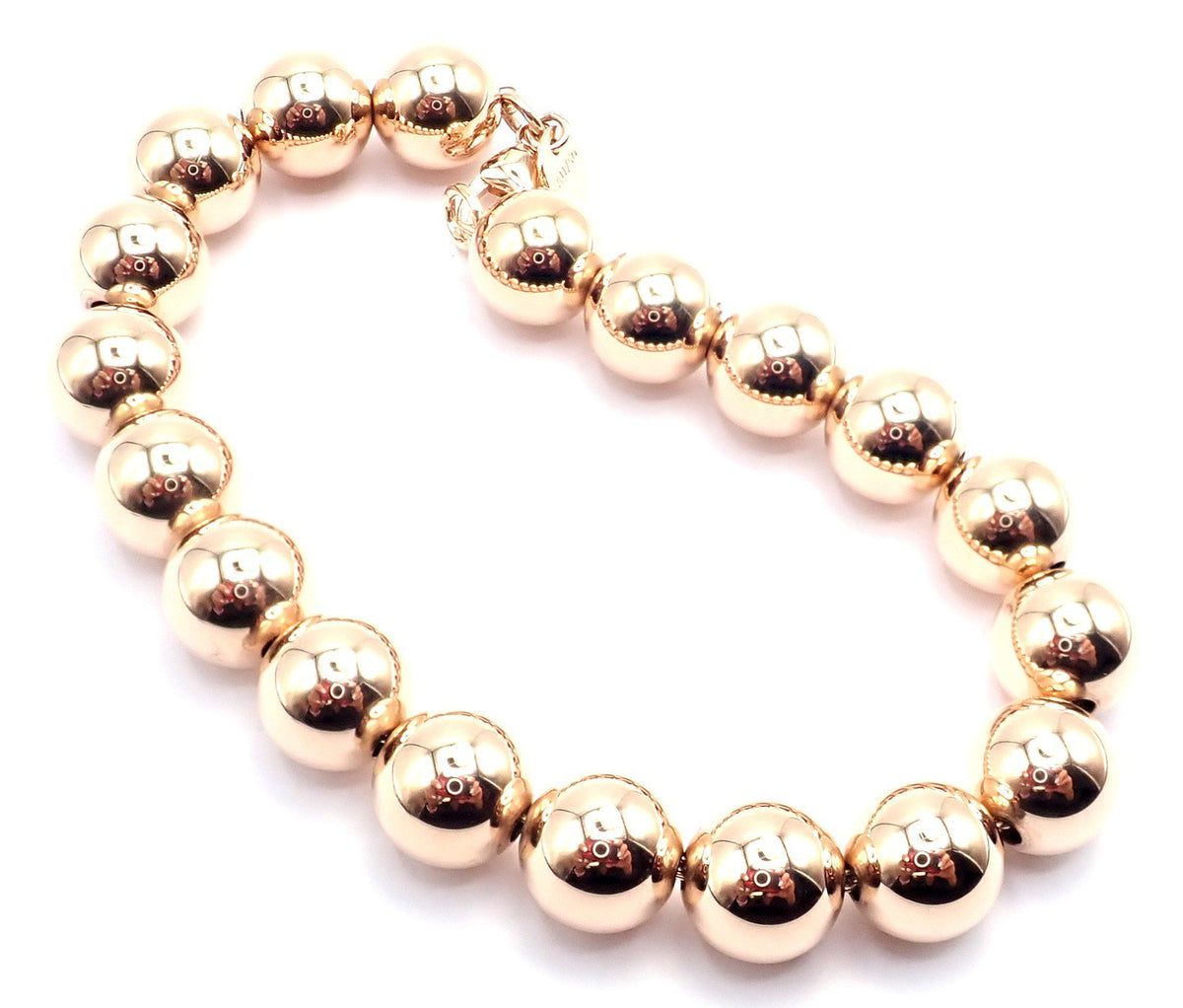 Tiffany & Co. Jewelry & Watches:Fine Jewelry:Bracelets & Charms Authentic! Tiffany & Co 18k Rose Gold Ball Bead Link Bracelet