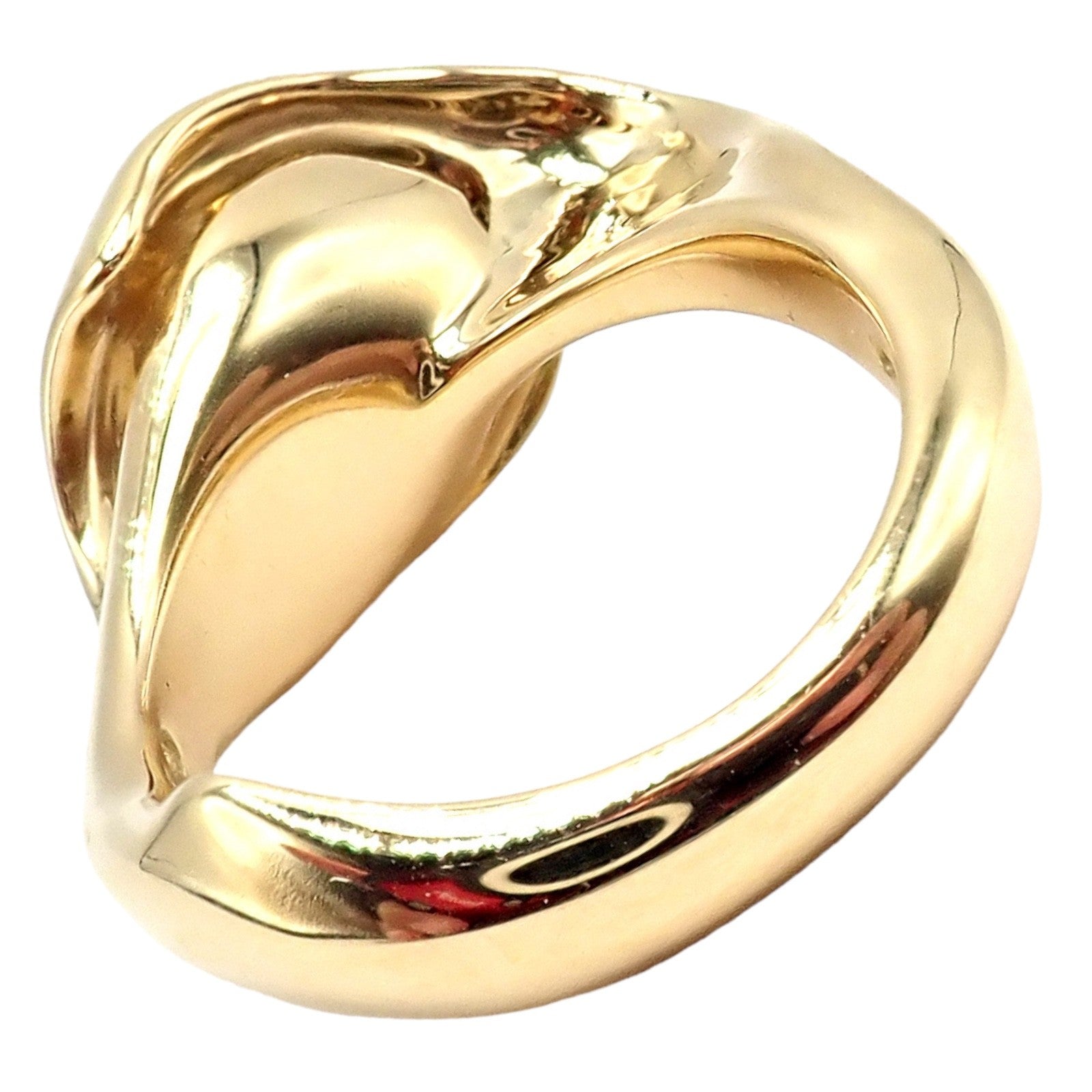 Authentic! Vintage Tiffany & Co. 18k Yellow Gold Peretti Calla Lily Ri