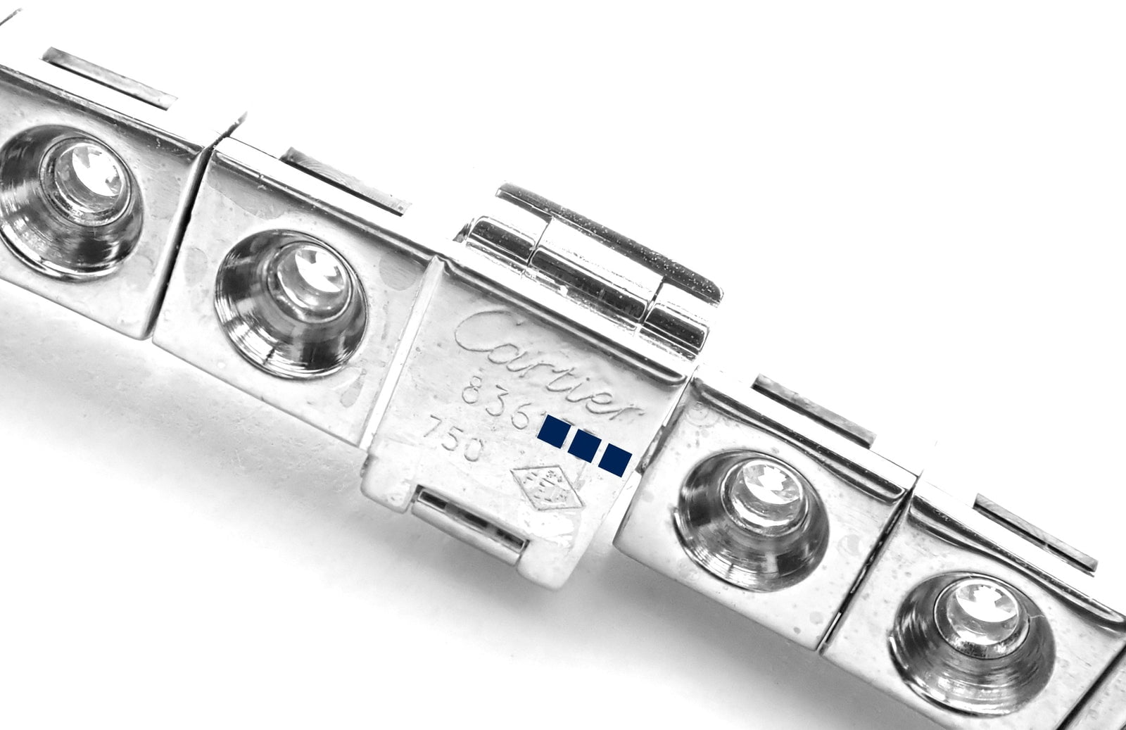 Cartier Jewelry & Watches:Fine Jewelry:Necklaces & Pendants Rare! Authentic Cartier Tectonique 18k White Gold Diamond Tennis Necklace