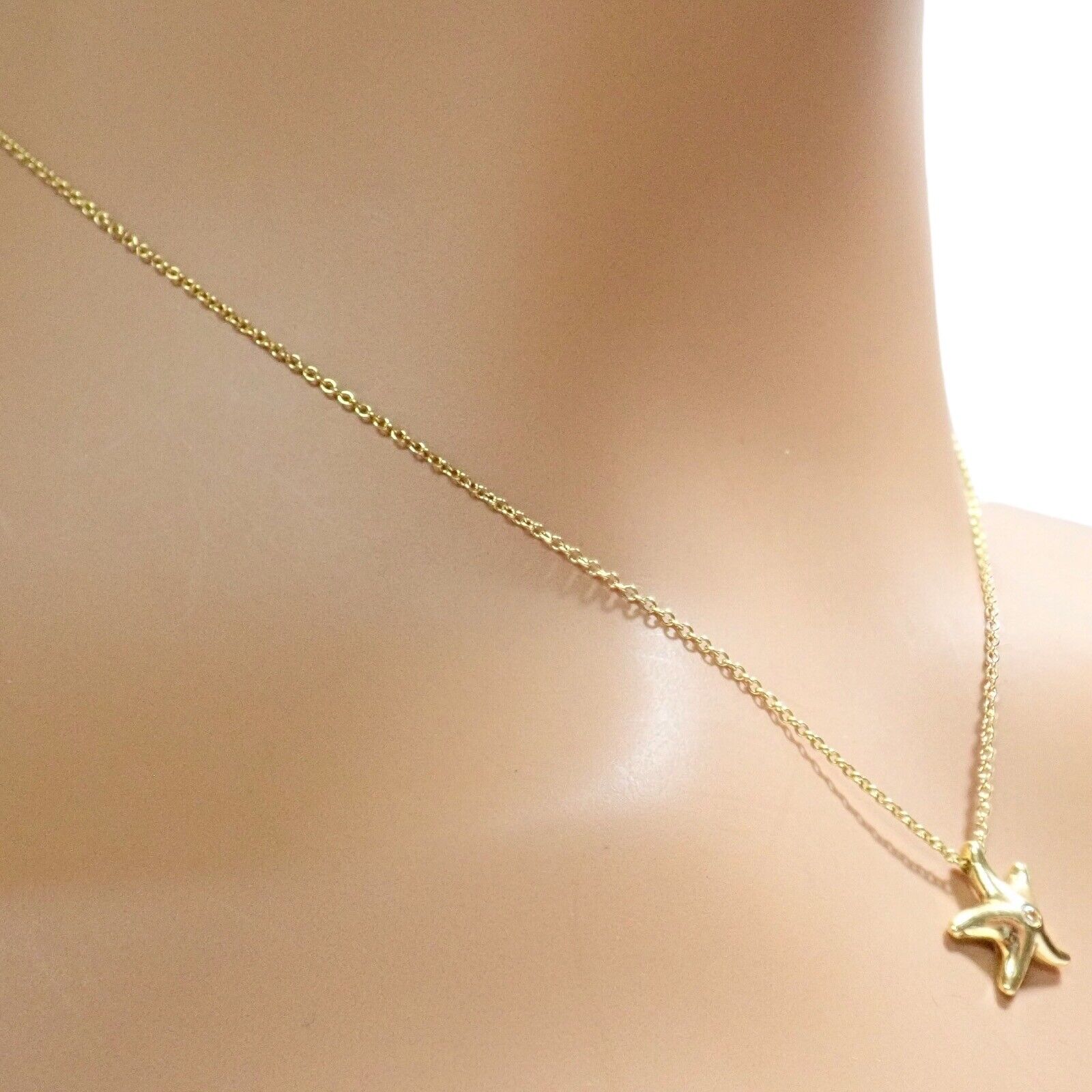 Tiffany & Co. Jewelry & Watches:Fine Jewelry:Necklaces & Pendants Authentic! Tiffany & Co Peretti 18k Yellow Gold Starfish Diamond Necklace