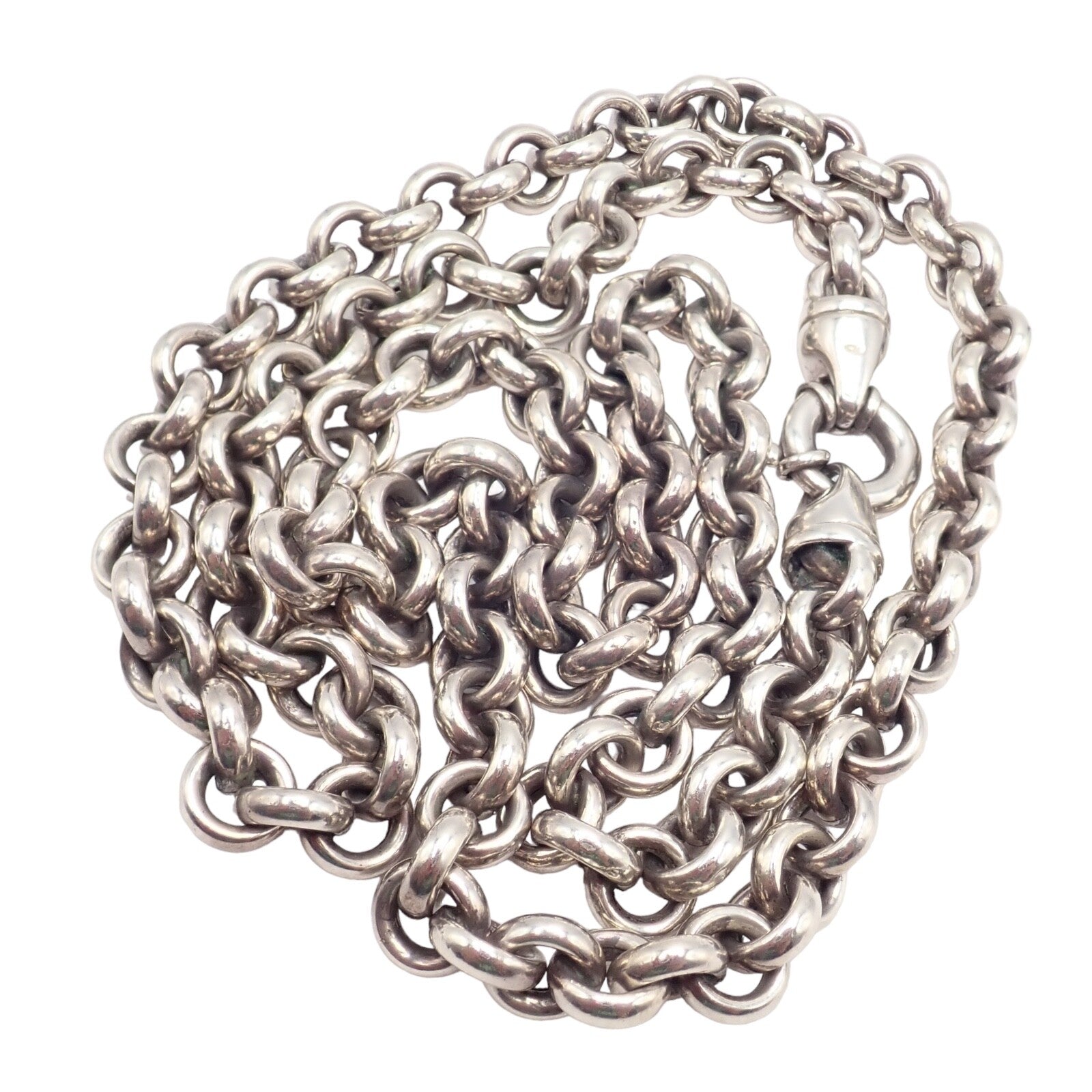 Tiffany & Co. Jewelry & Watches:Fine Jewelry:Necklaces & Pendants Authentic! Tiffany & Co Sterling Silver Circle Link Long 32" Chain Necklace