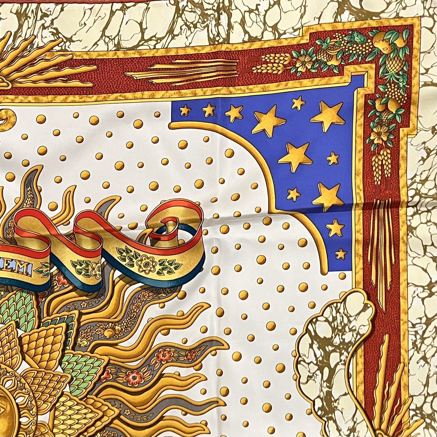 Hermes Clothing, Shoes & Accessories:Women:Women's Accessories:Scarves & Wraps Authentic Hermes Silk Carpe Diem 90 cm Scarf